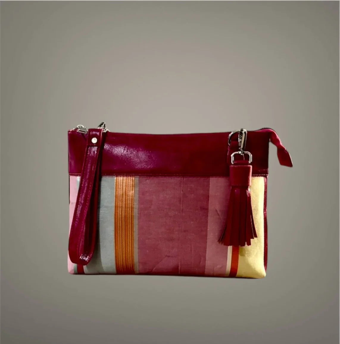 The Concept Store - Burgundy Clutch Bag 1