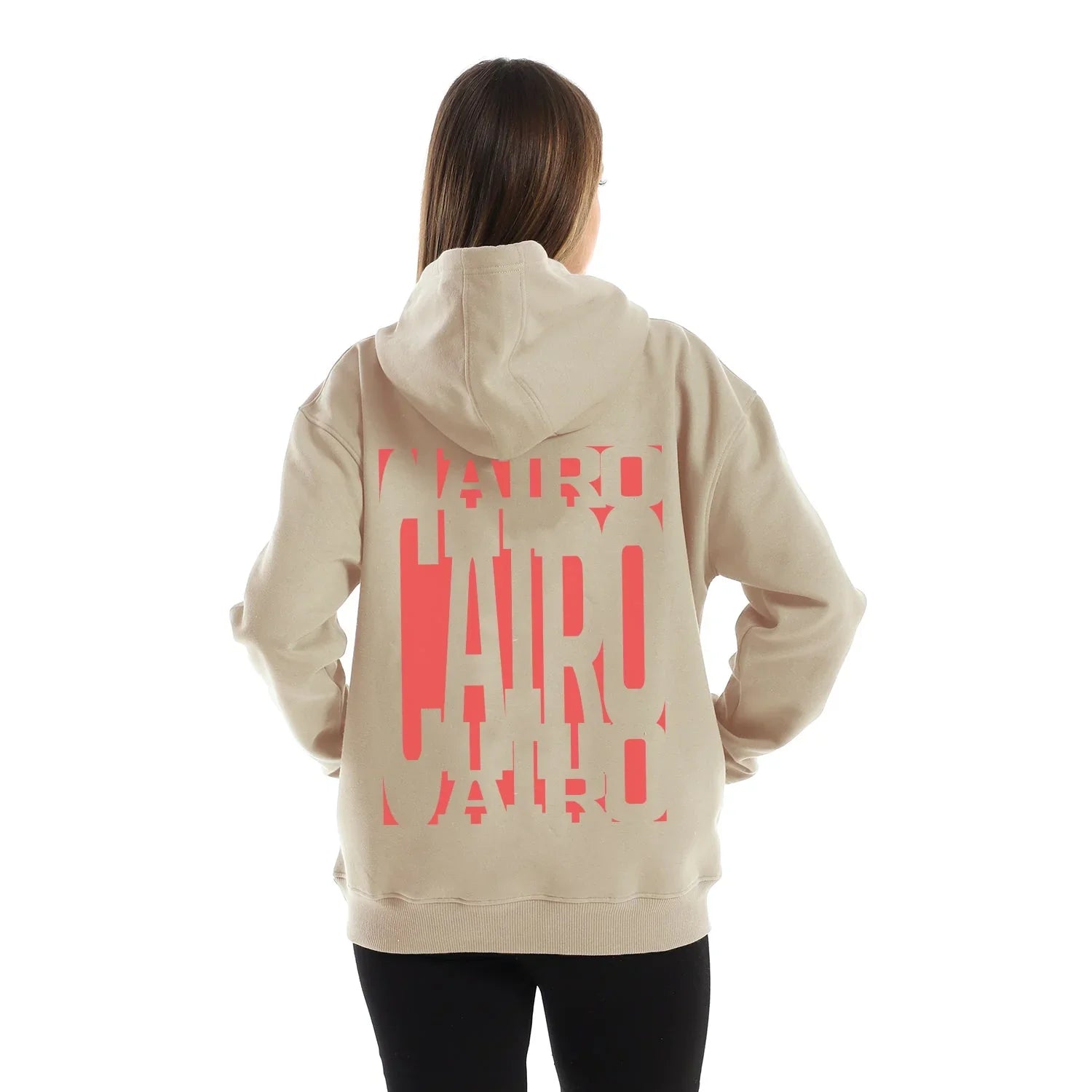 NAS Trends - Cairo Unisex Oversized Zip-up Hoodie-Beige 5