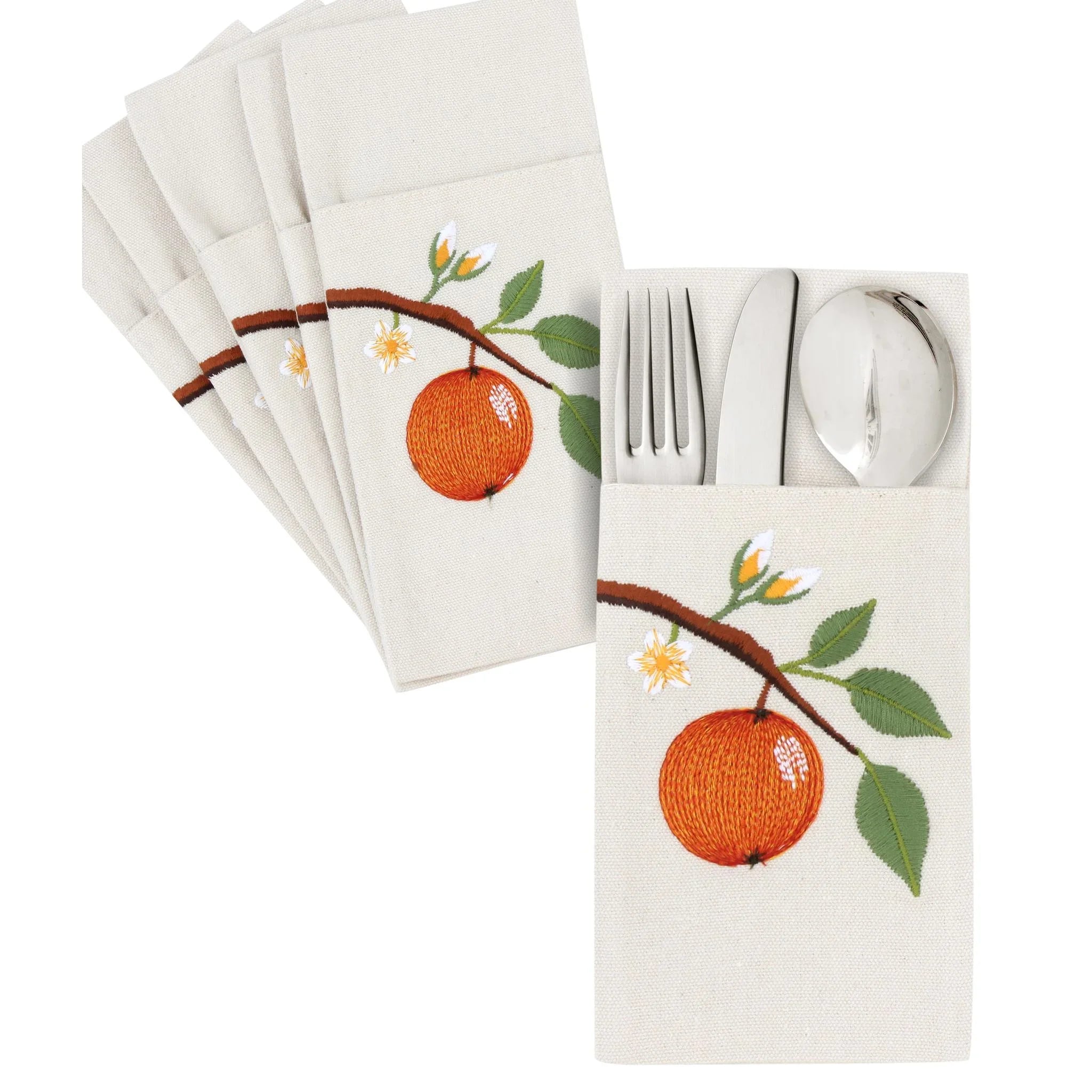 Citrus Dream Cutlery Sleeves Set - Ticas