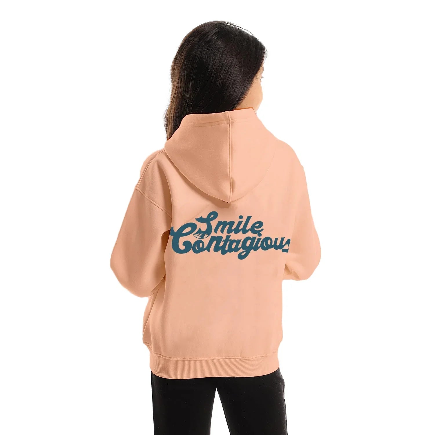 NAS Trends - Contagious Kids Oversized Zip-up Hoodie-Rose 3
