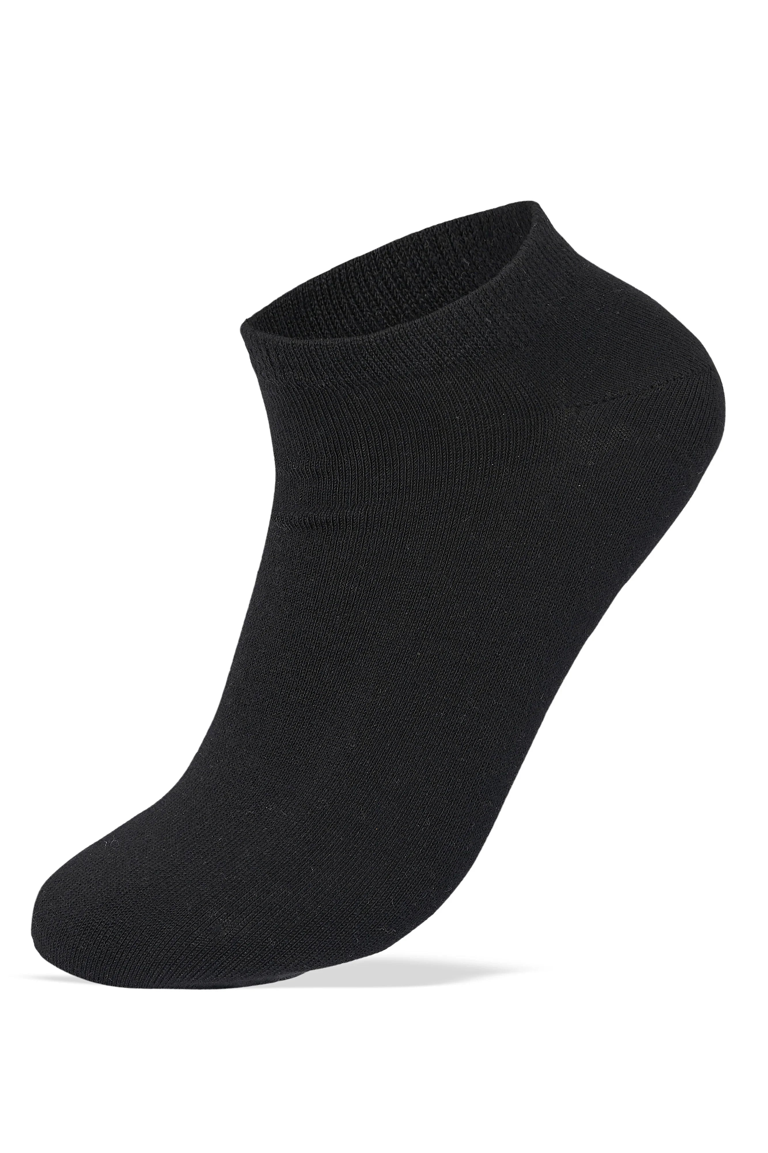 Sam Socks - Men Set Of 6 Ankle Plain Socks Black-White 4