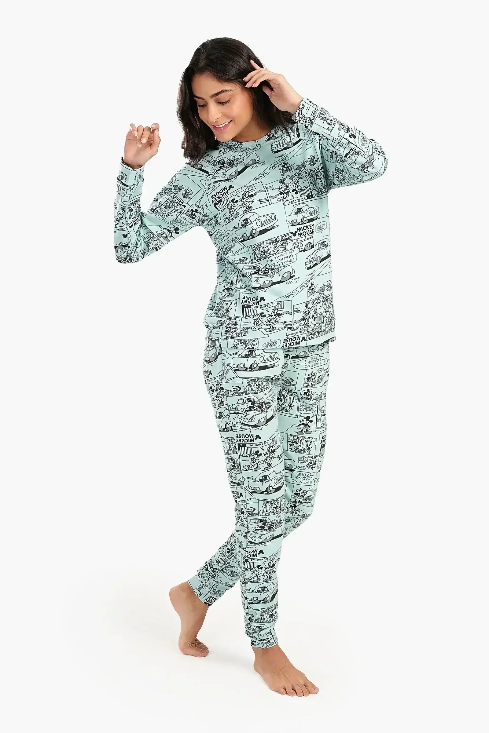 Carina - Mickey Mouse Slim Pyjama Set 1