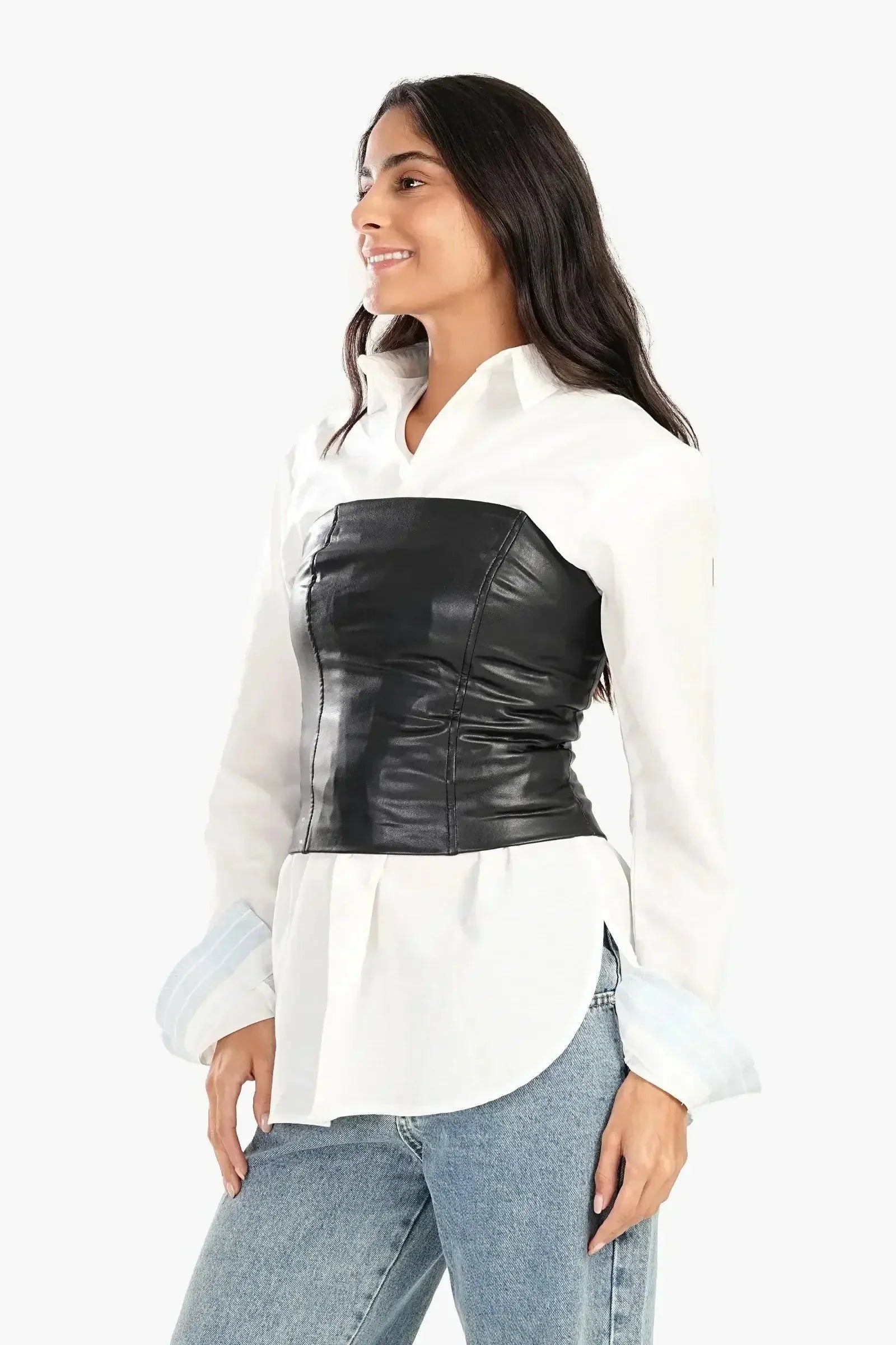 Carina - Off White Poplin Shirt 1