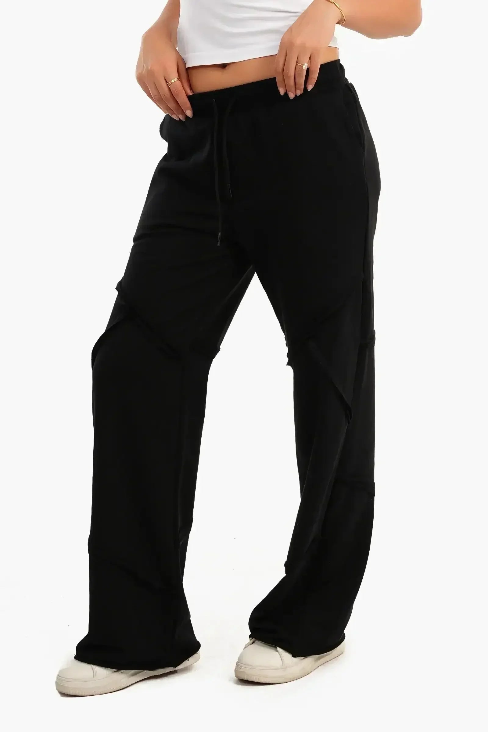 Carina - Black Piping Lounge Pants 2