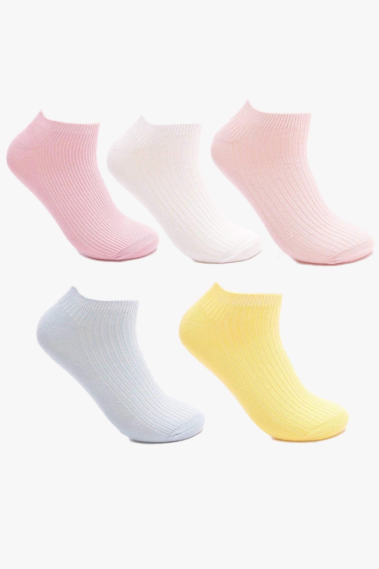 Carina - Ribbed Ankle Length Socks - 5 Pairs 1