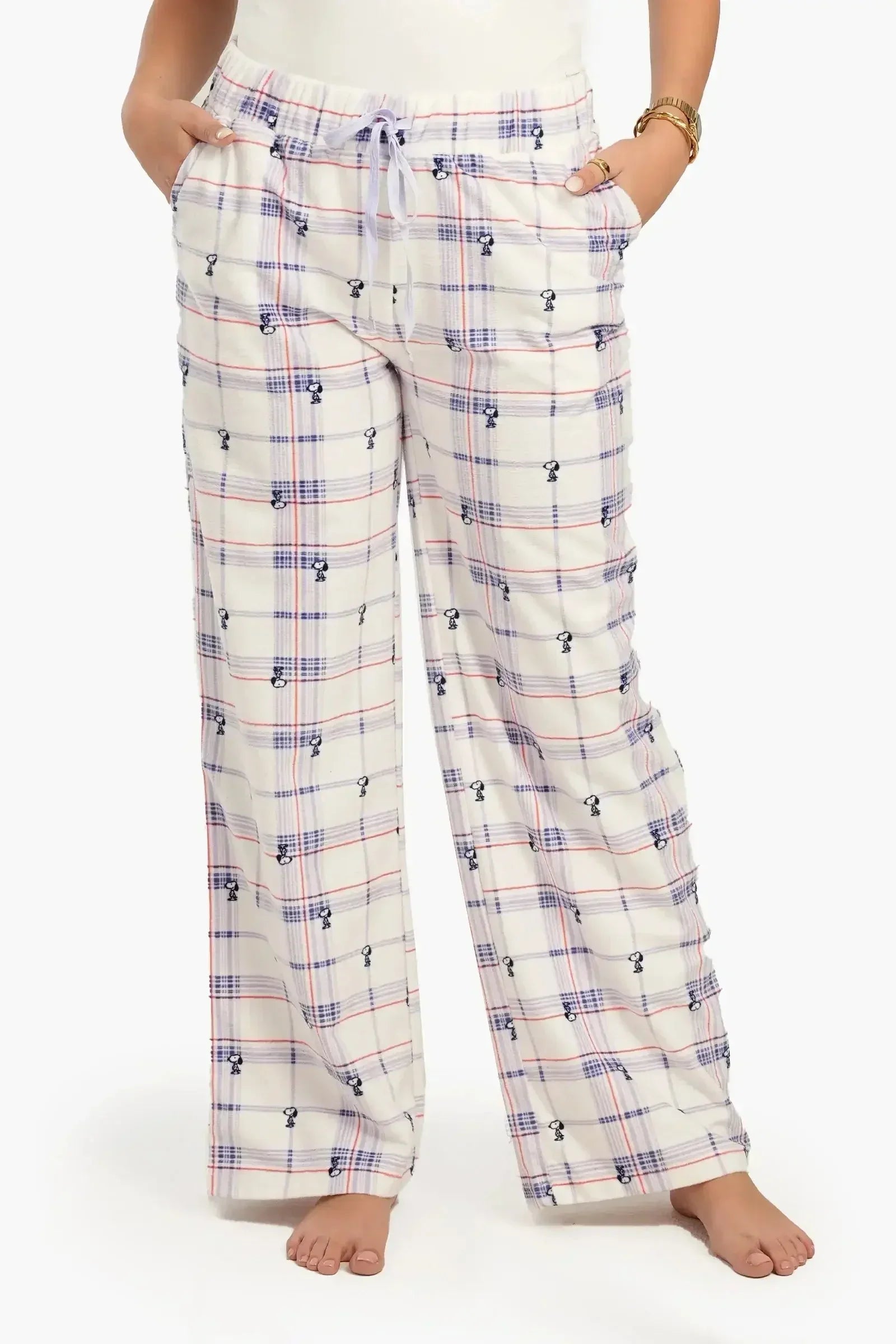 Carina - Snoopy Checkered Pyjama Pants 1