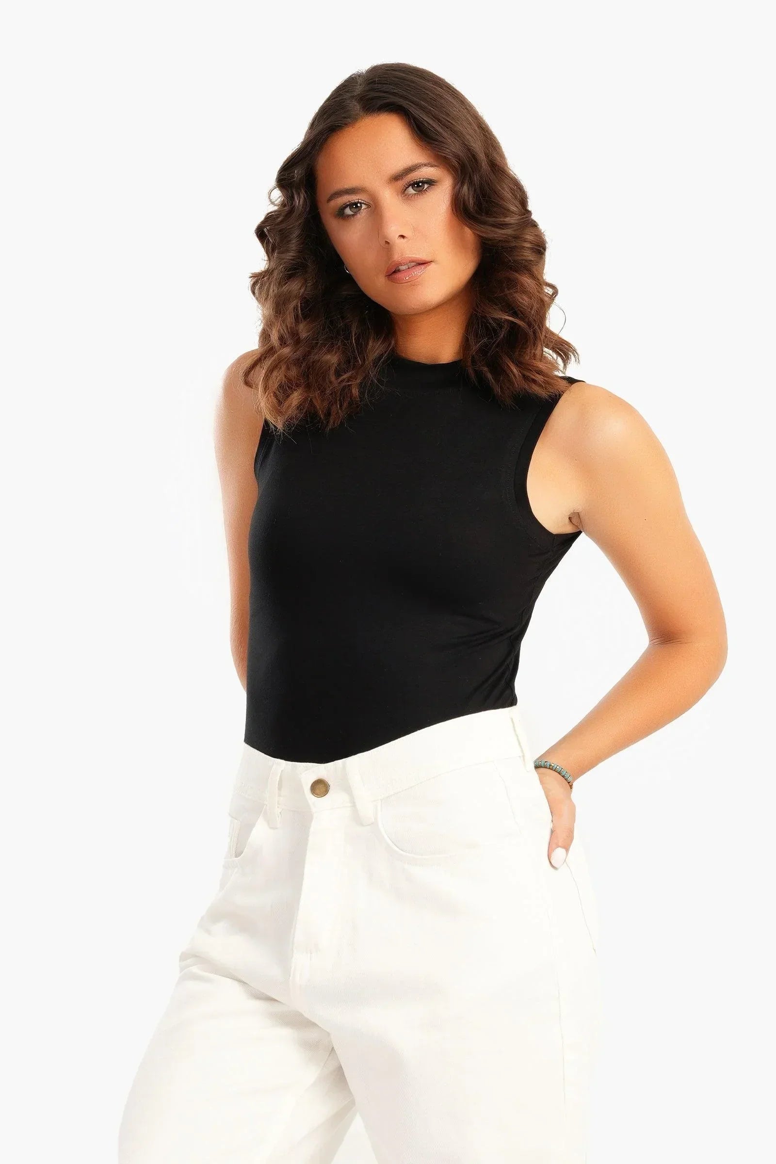 Clue - Viscose High Neck Top 5