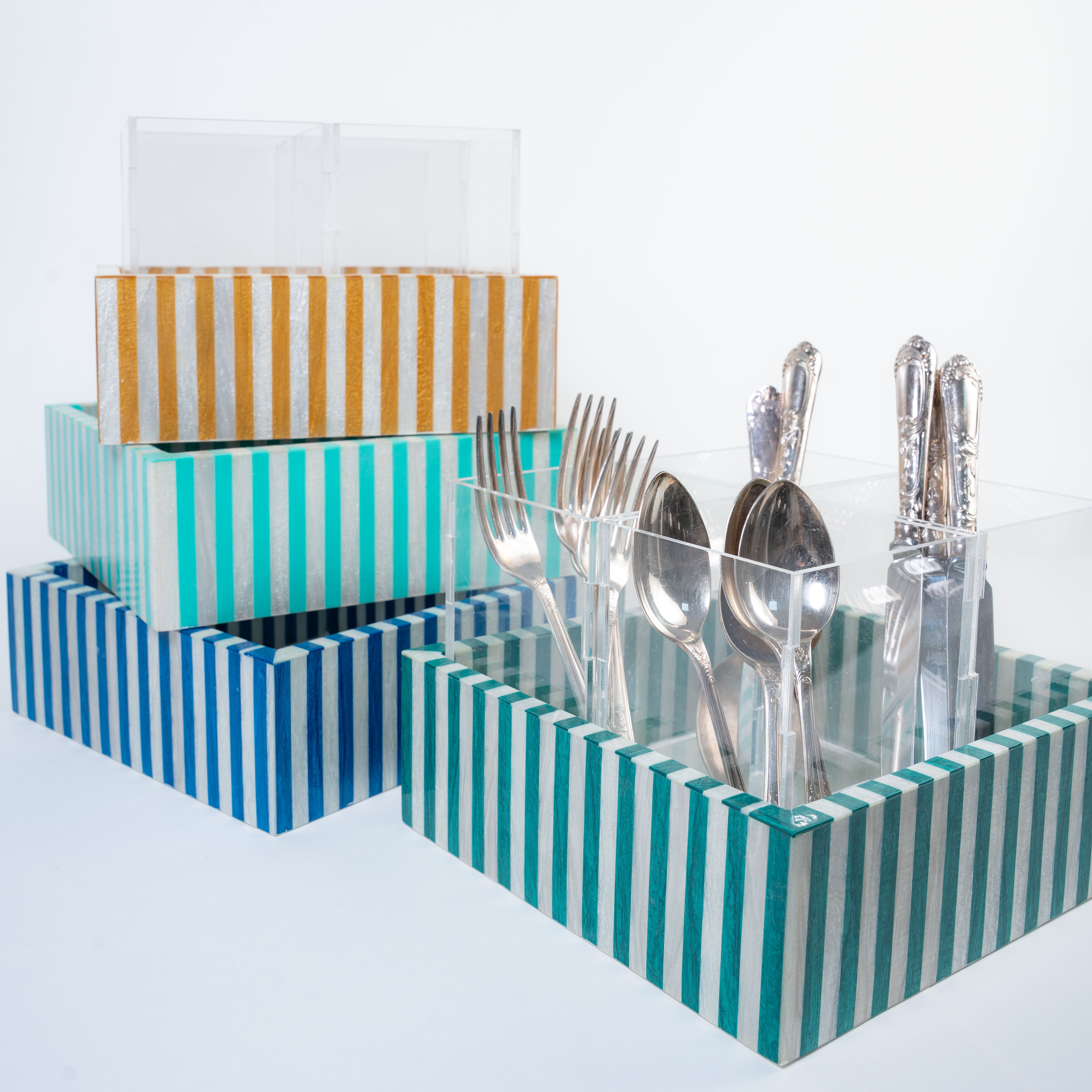 Lavender- Pearl Luxe Cutlery Holder 2