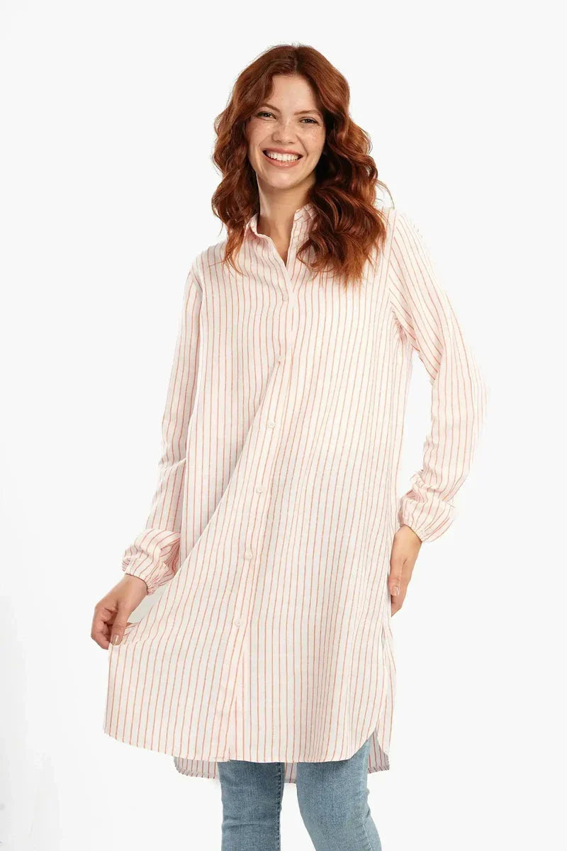 Carina - Striped Short Shirt Dress 2