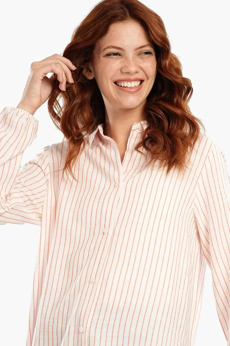 Carina - Striped Short Shirt Dress 8