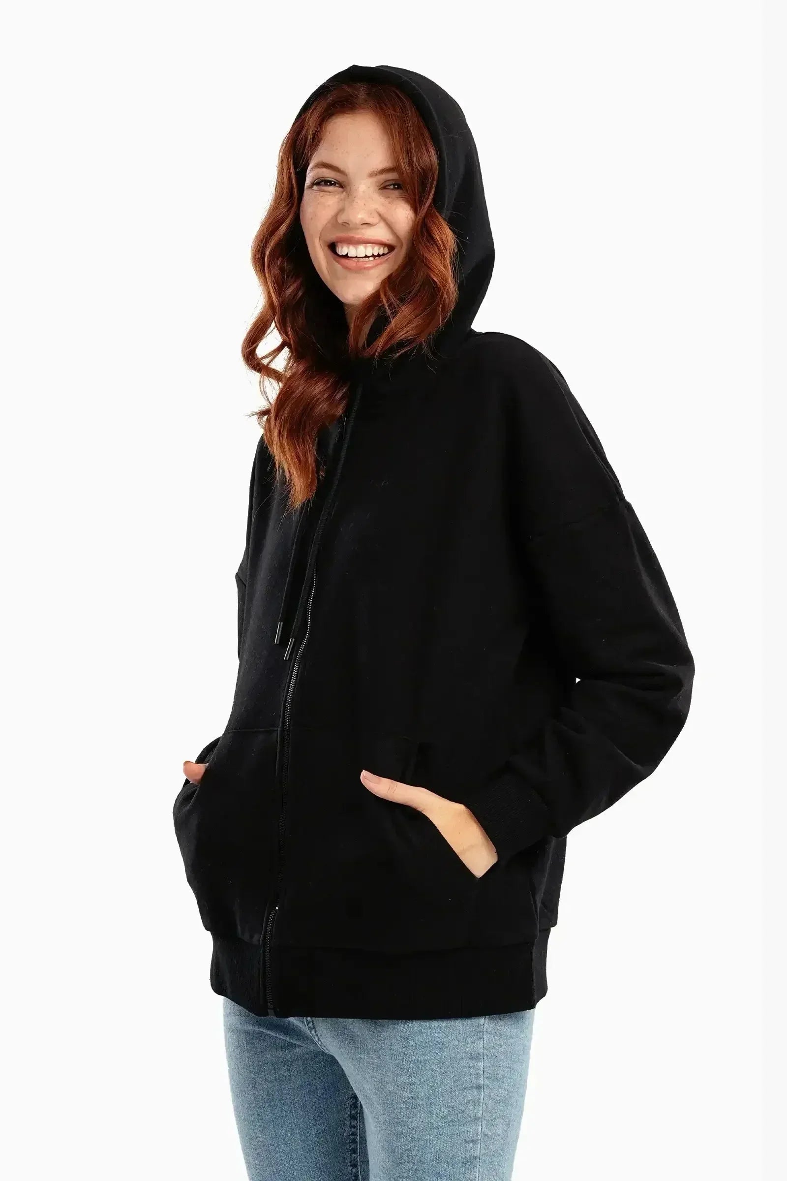 Carina - Lounge Hoodie with Zipper Closure 1