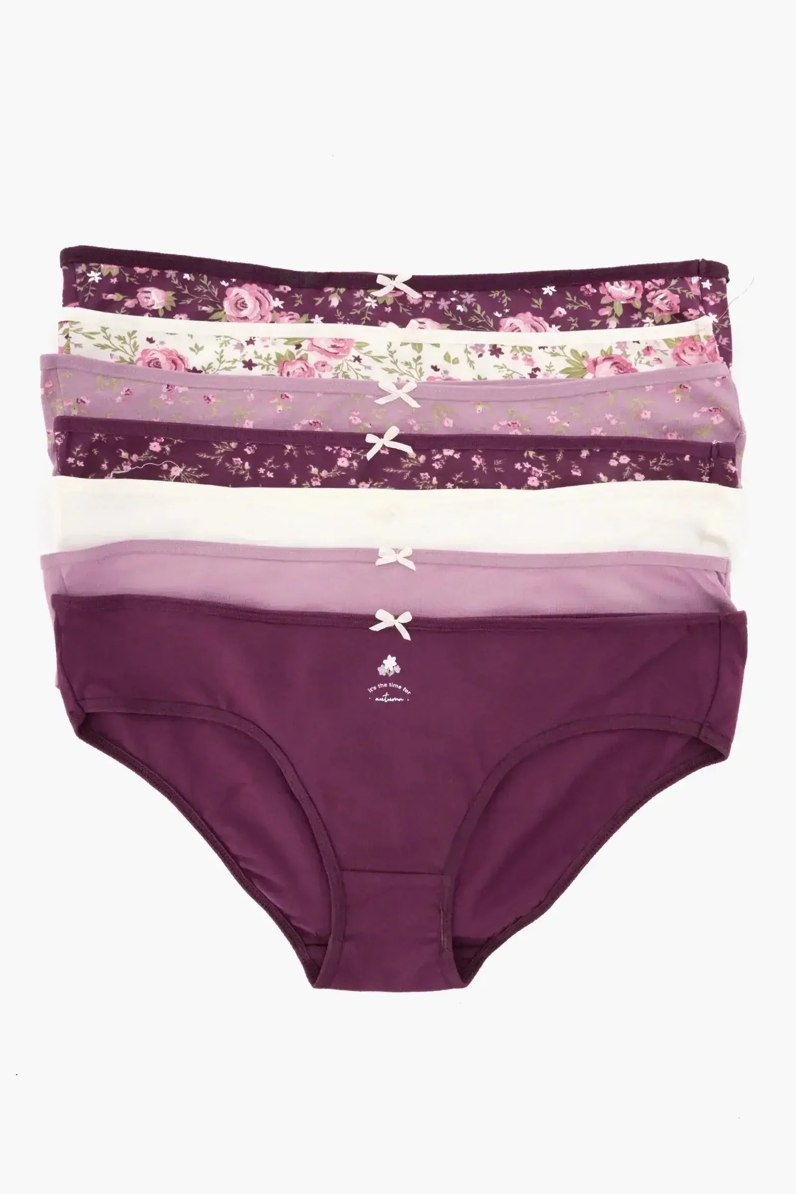 Carina - Pack of 7 Colored Bikini Panties 7