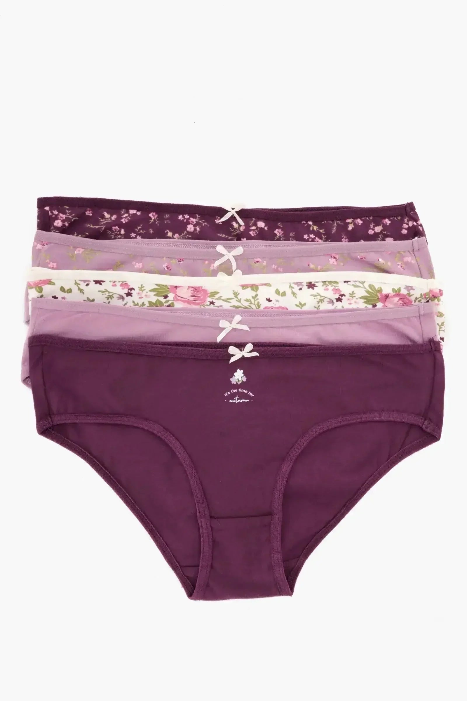 Carina - Pack of 5 Colored Bikini Panties 5