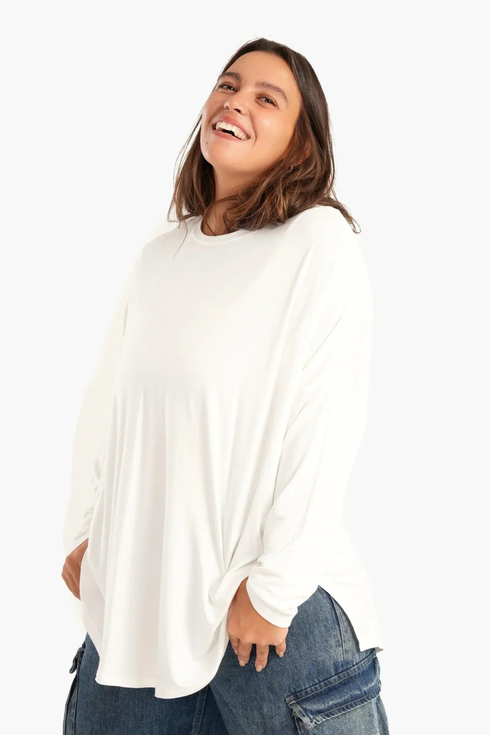 Clue - Long Sleeves Plain T-Shirt 1