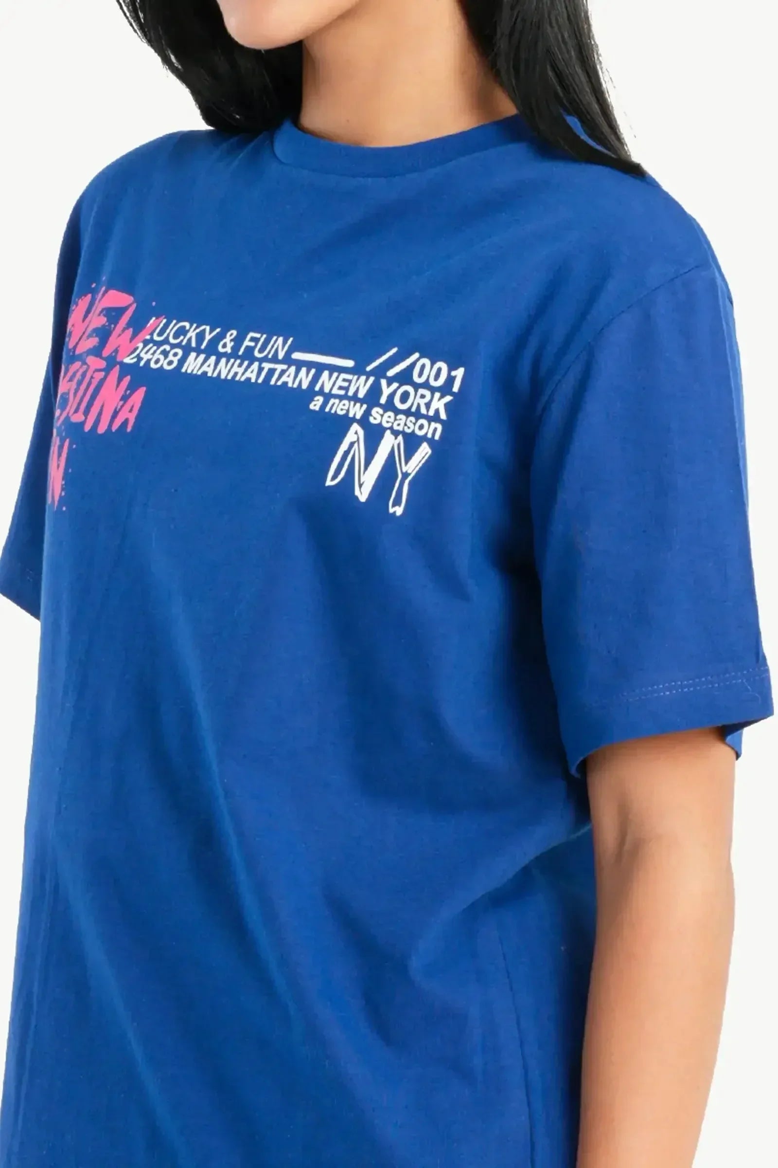 Carina - Printed Blue T-Shirt 4