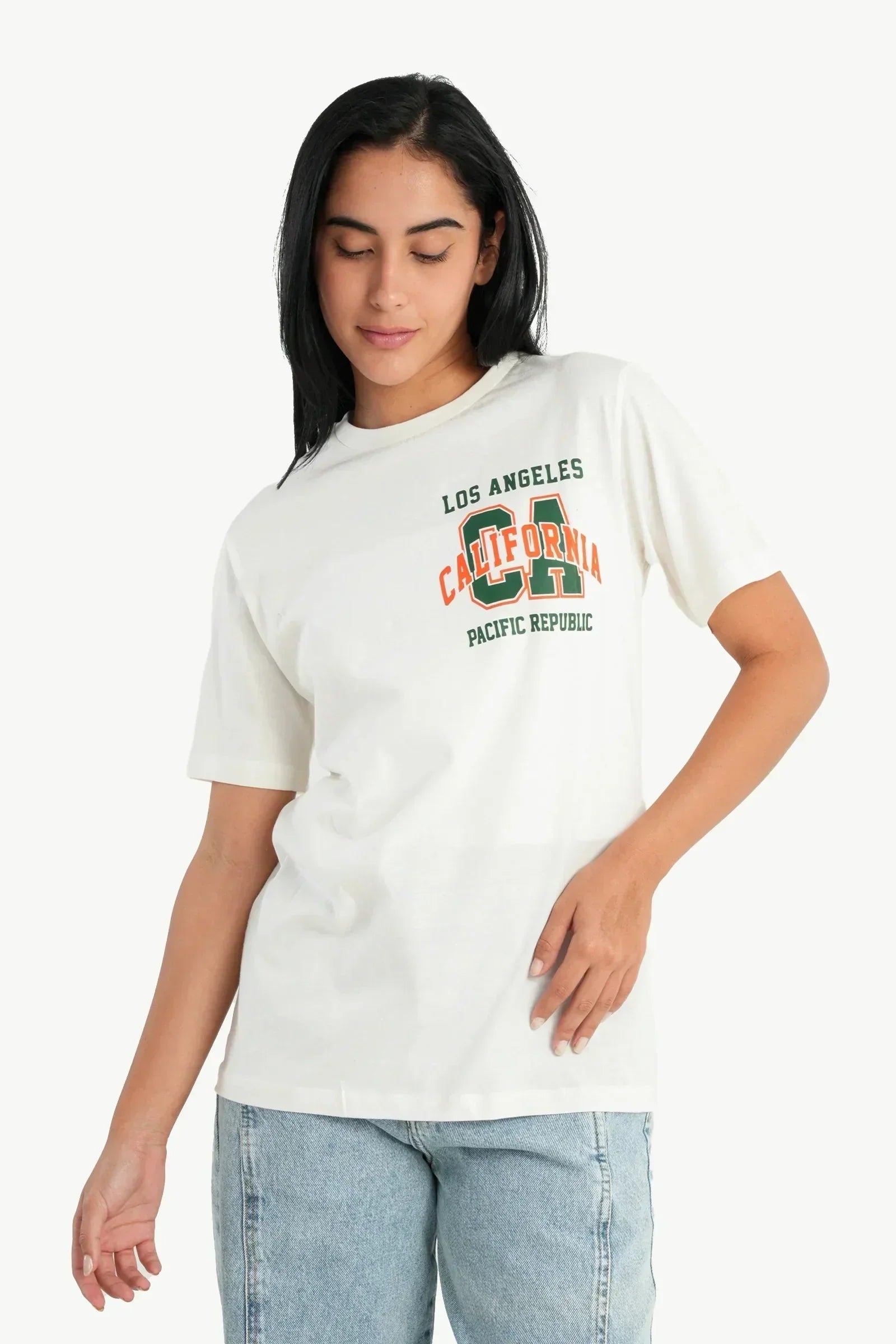 Carina - Cotton Off White T-Shirt 1