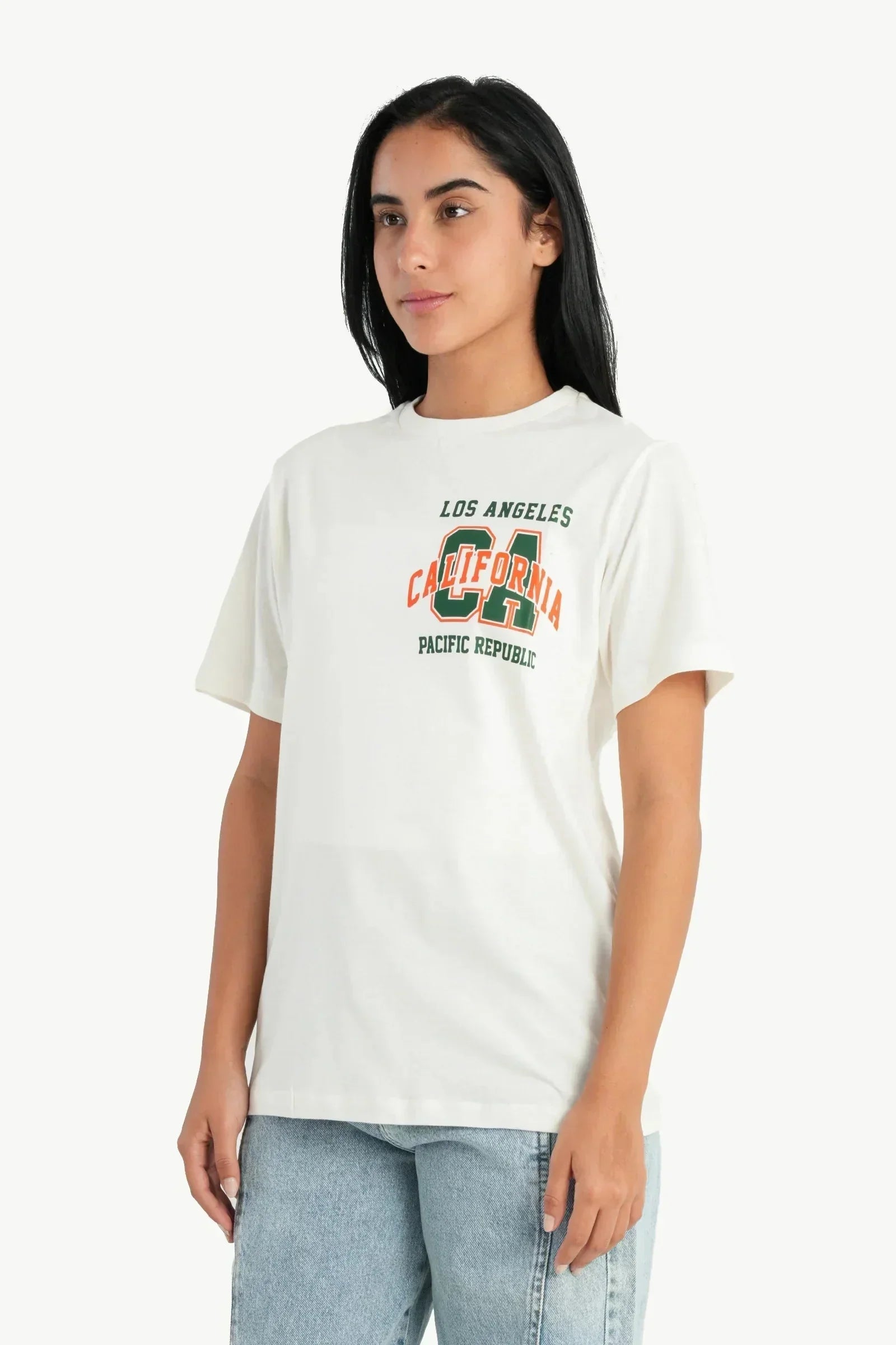 Carina - Cotton Off White T-Shirt 2