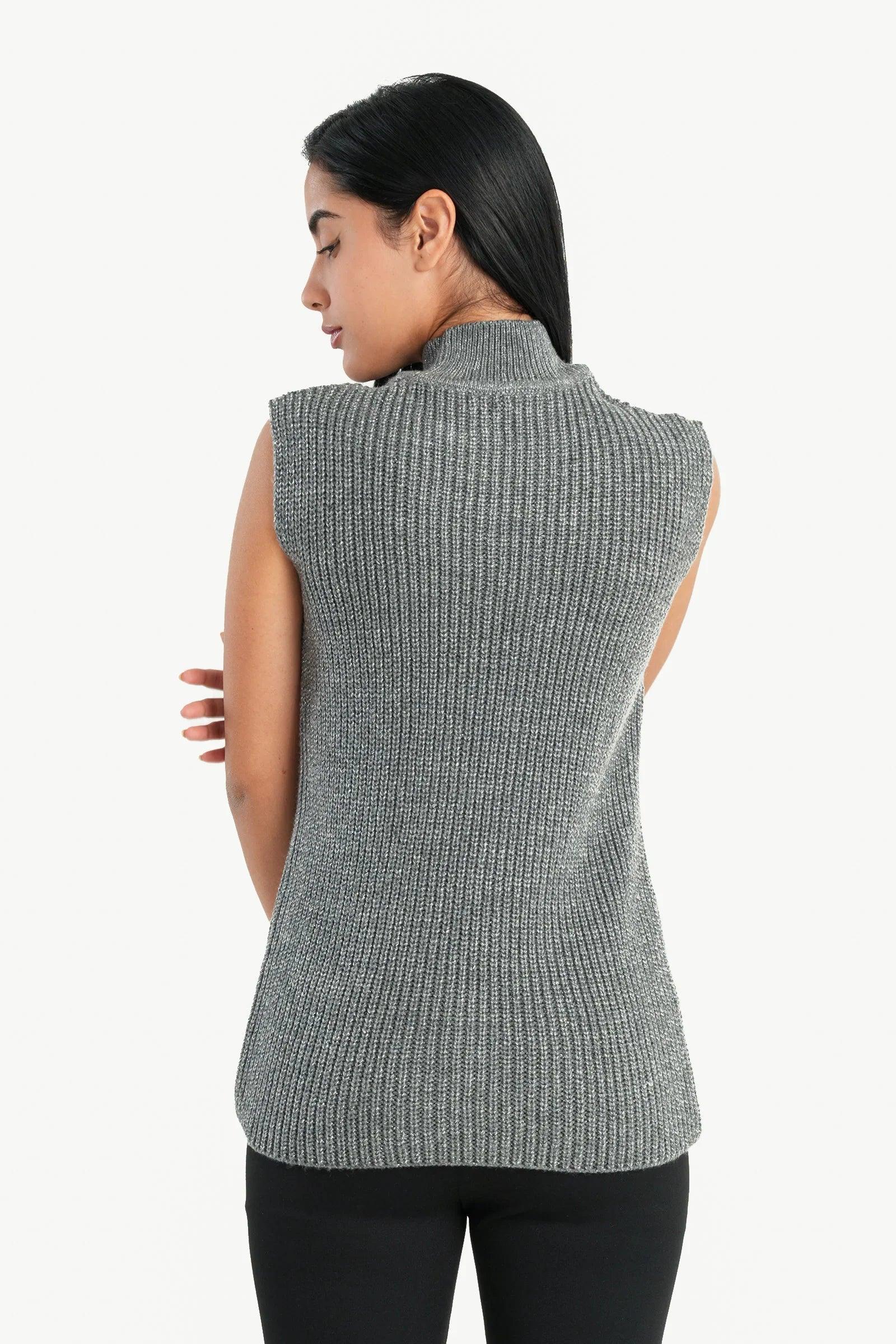 Carina - High Neck Ribbed Pullover 3