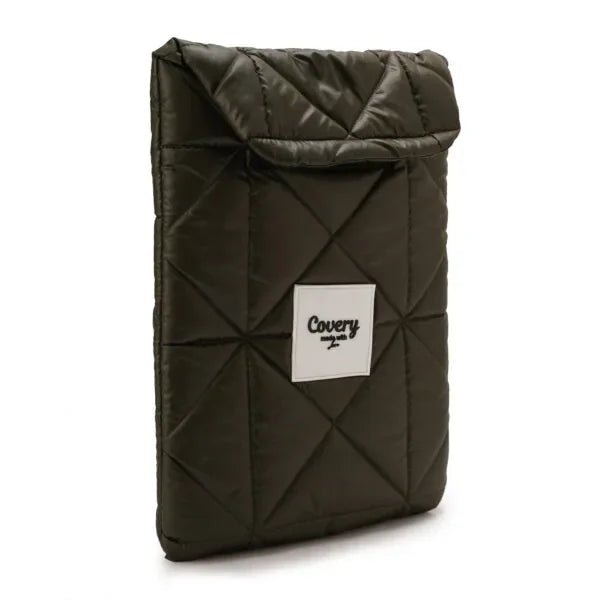 Covery - Olive Puffy Laptop Sleeve 2