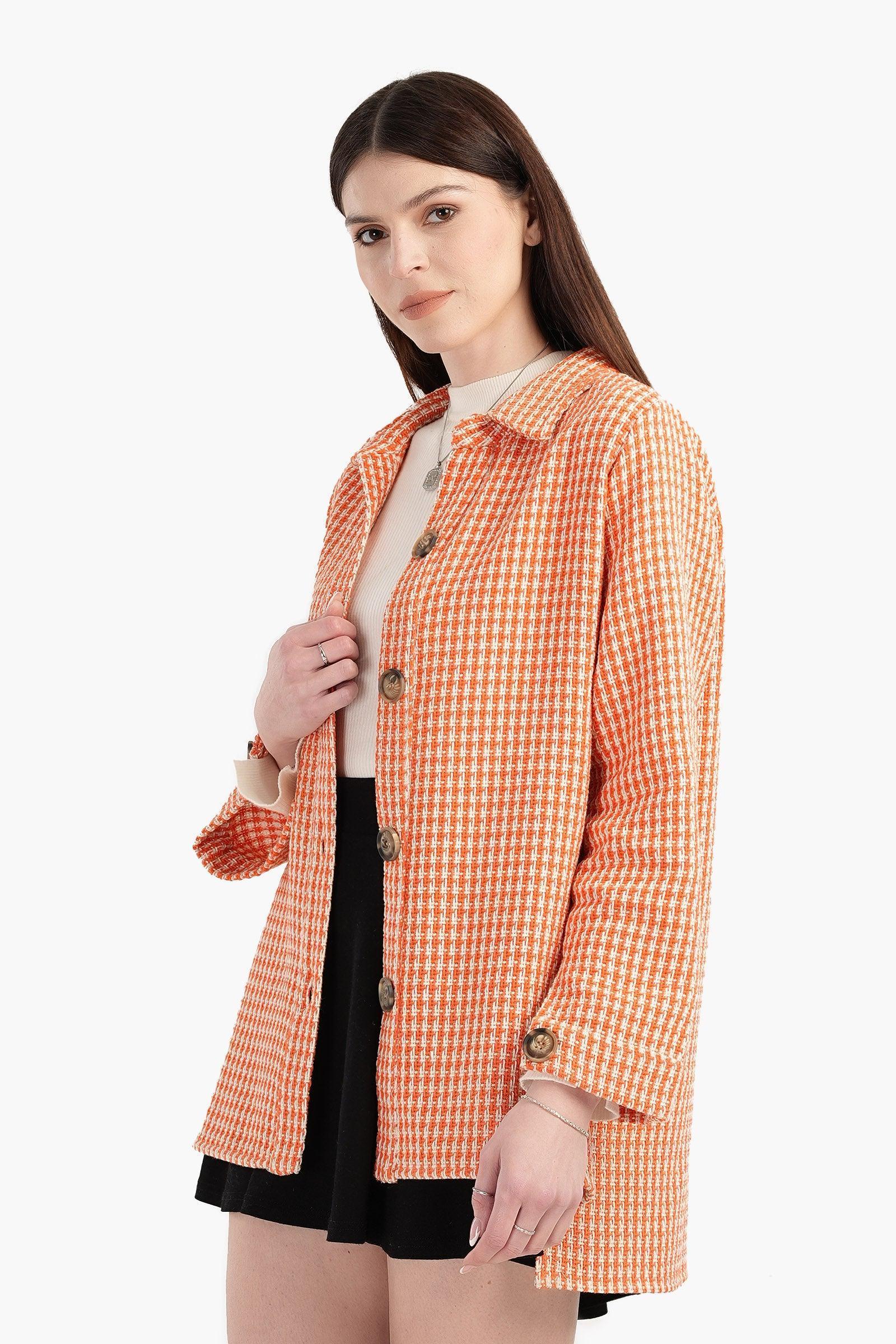 Clue - Tweed Button Closure Shirt 2