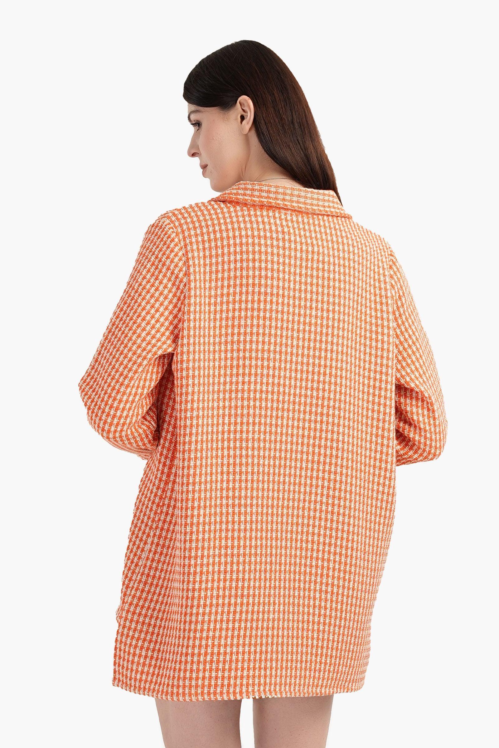 Clue - Tweed Button Closure Shirt 3