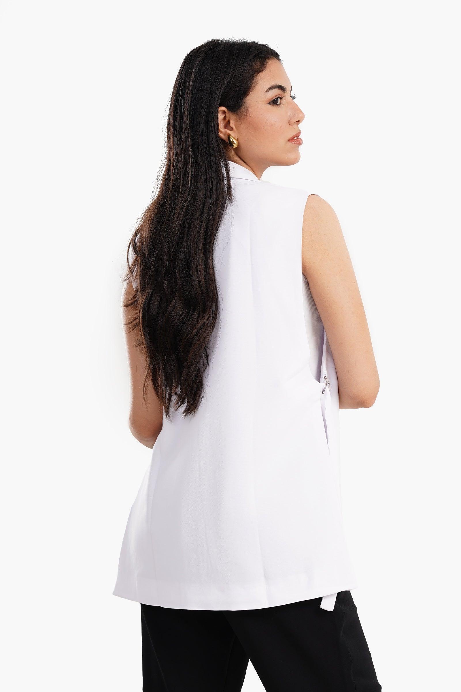 Clue - Crepe Revere Collar Vest 1
