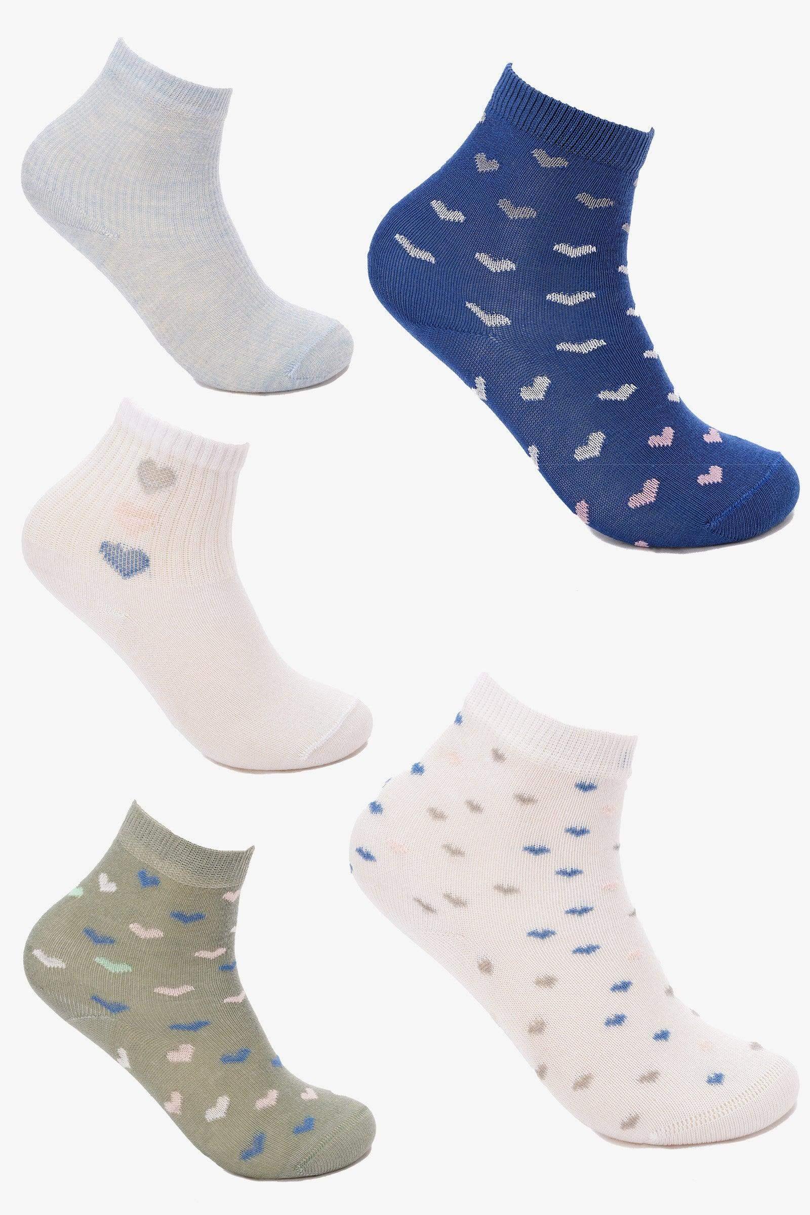 Carina - Girly Hearts Socks - 5 Pairs 1