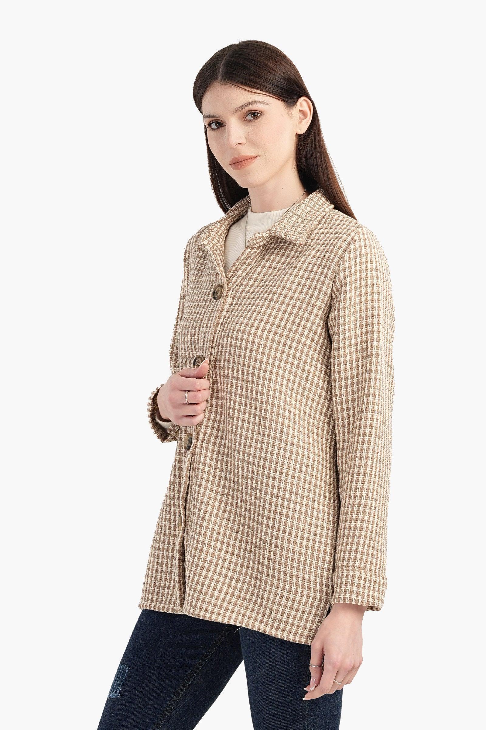 Clue - Tweed Button Closure Shirt 5
