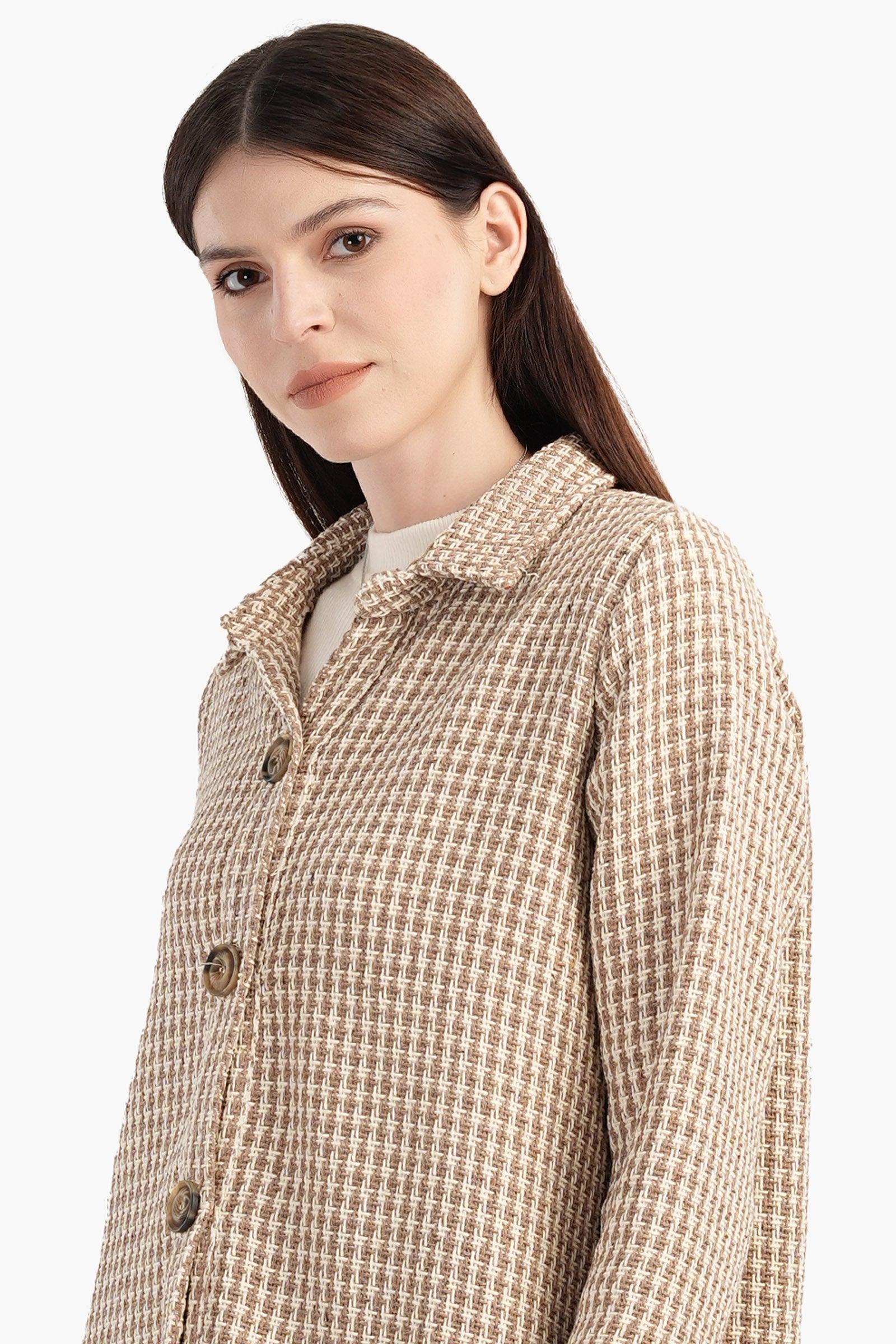 Clue - Tweed Button Closure Shirt 7