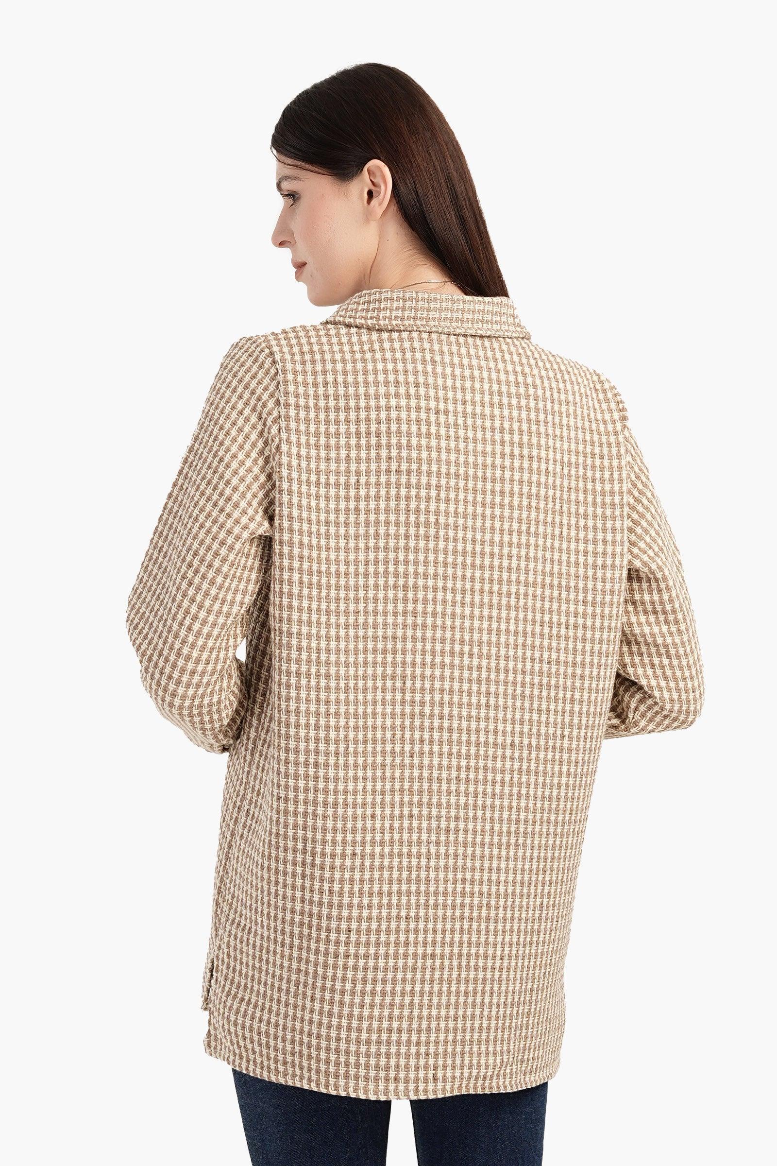 Clue - Tweed Button Closure Shirt 6