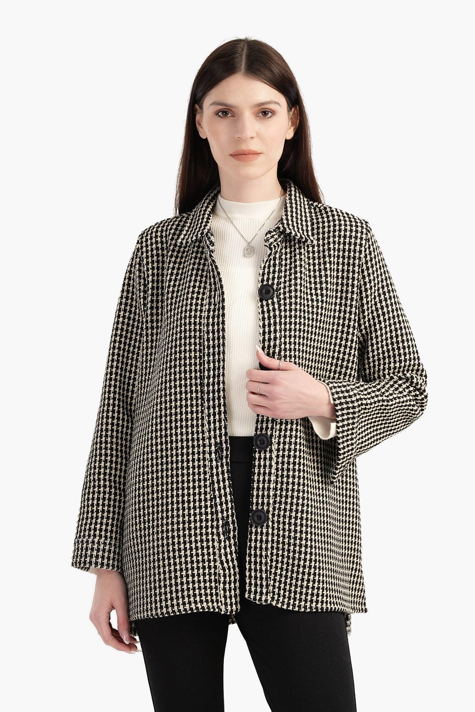Clue - Tweed Button Closure Shirt 8