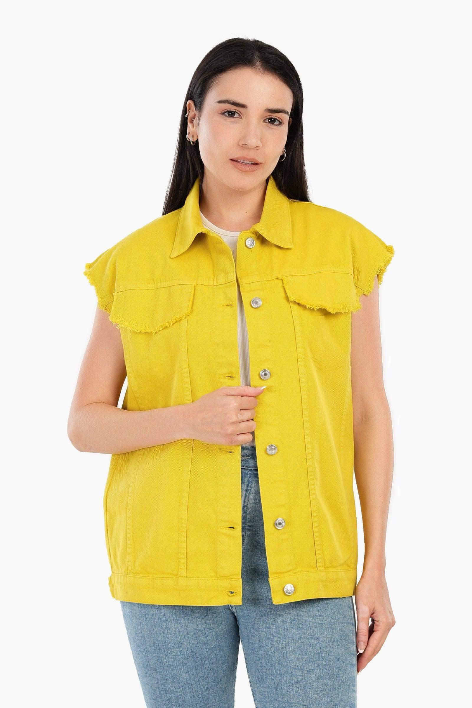 Carina - Raw Hem Denim Vest 9