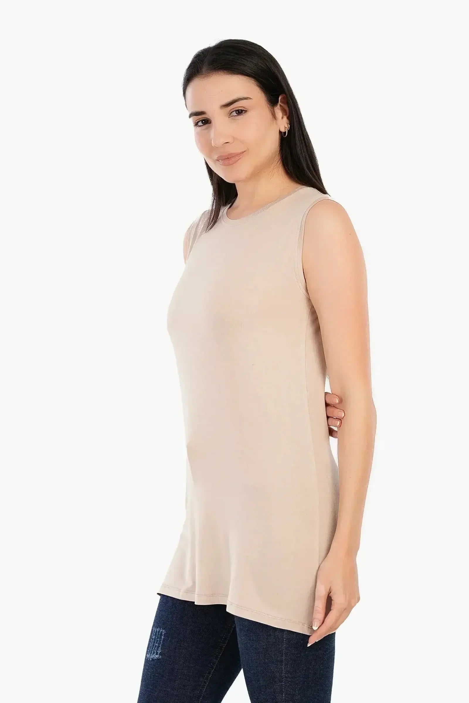 Carina - Viscose Sleeveless Long T-Shirt 5