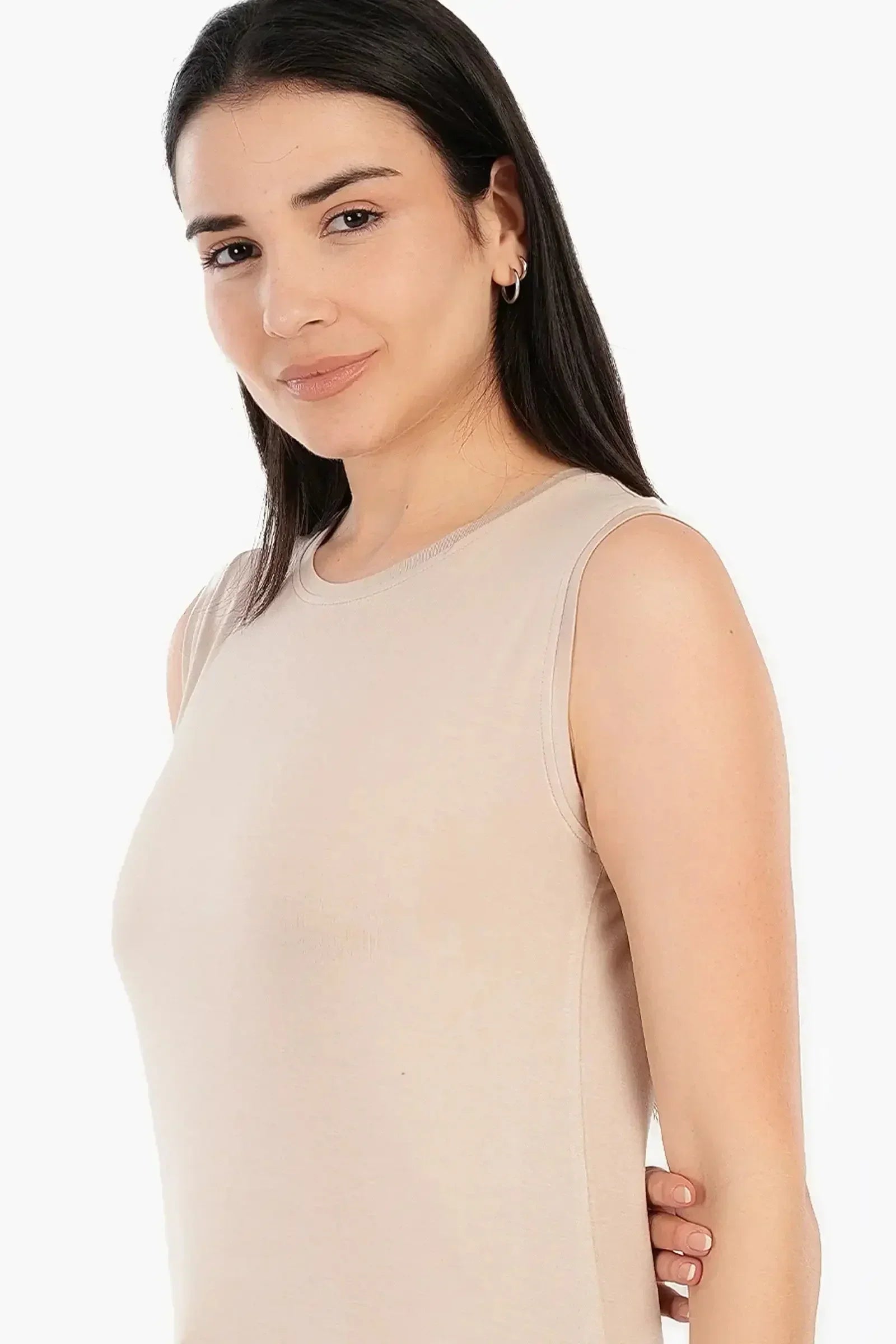 Carina - Viscose Sleeveless Long T-Shirt 6