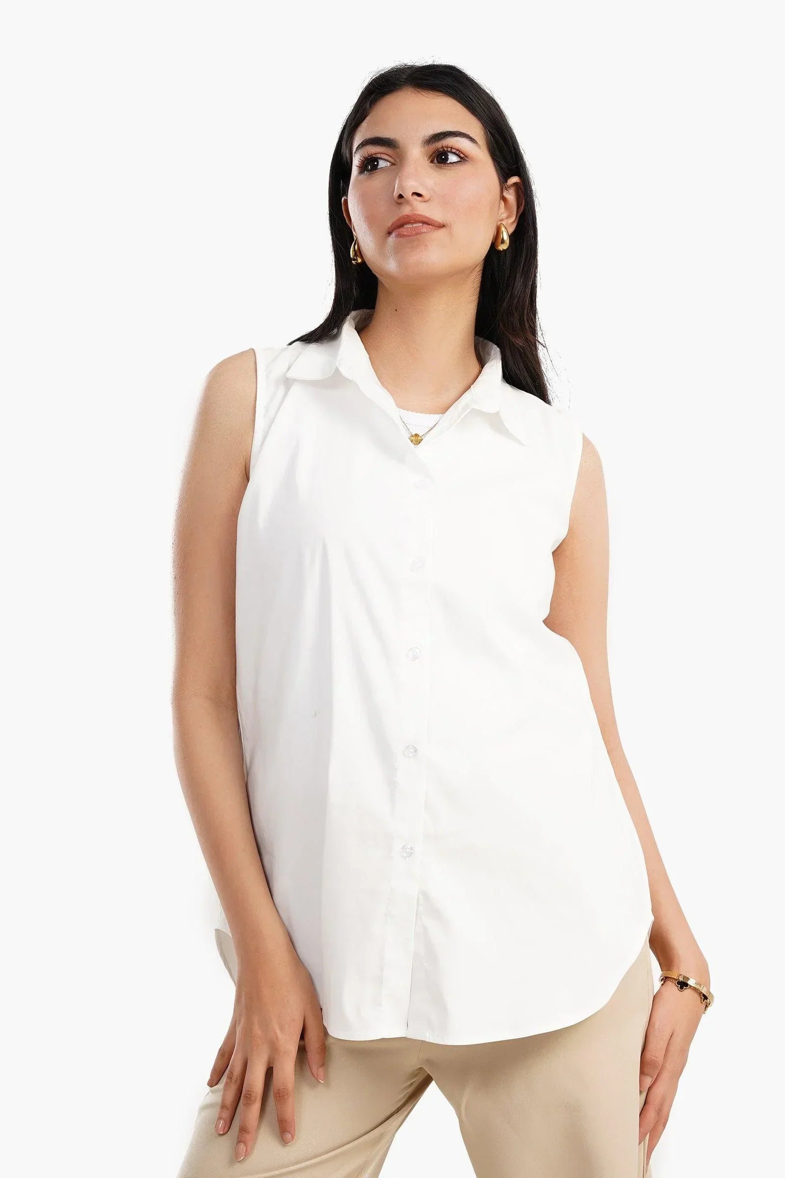 Clue - Poplin Sleeveless Shirt 4