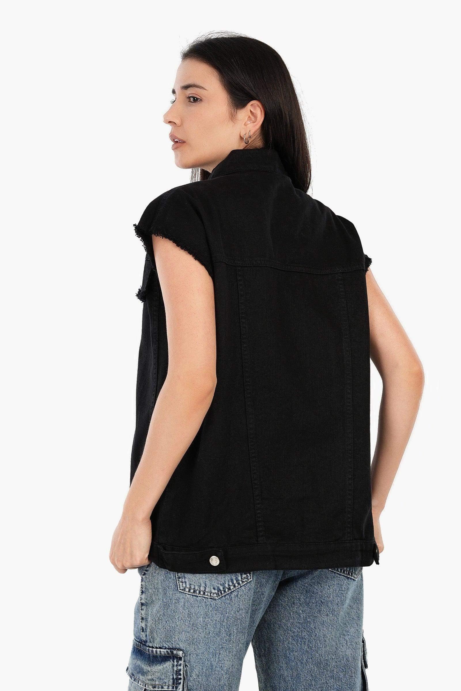Carina - Raw Hem Denim Vest 7