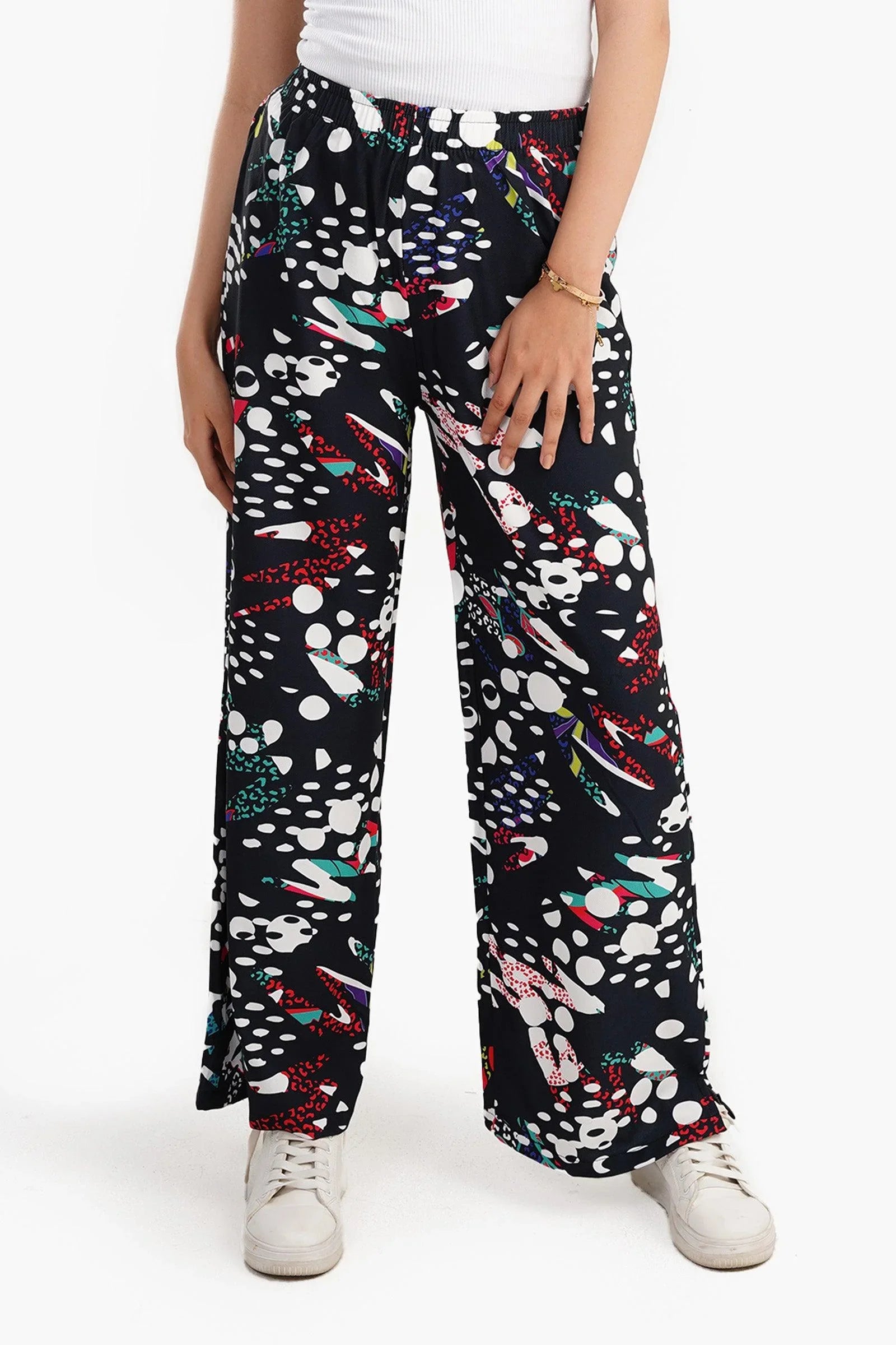 Clue - Crepe Printed Pants 1