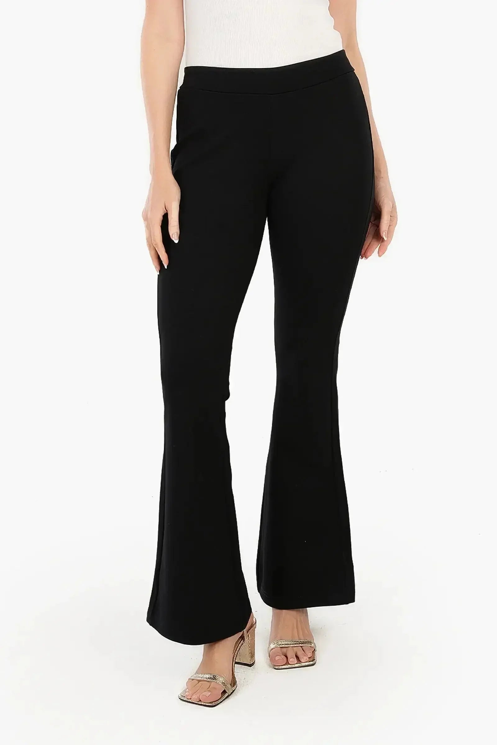 Carina - Classic Black Flare Pants 1