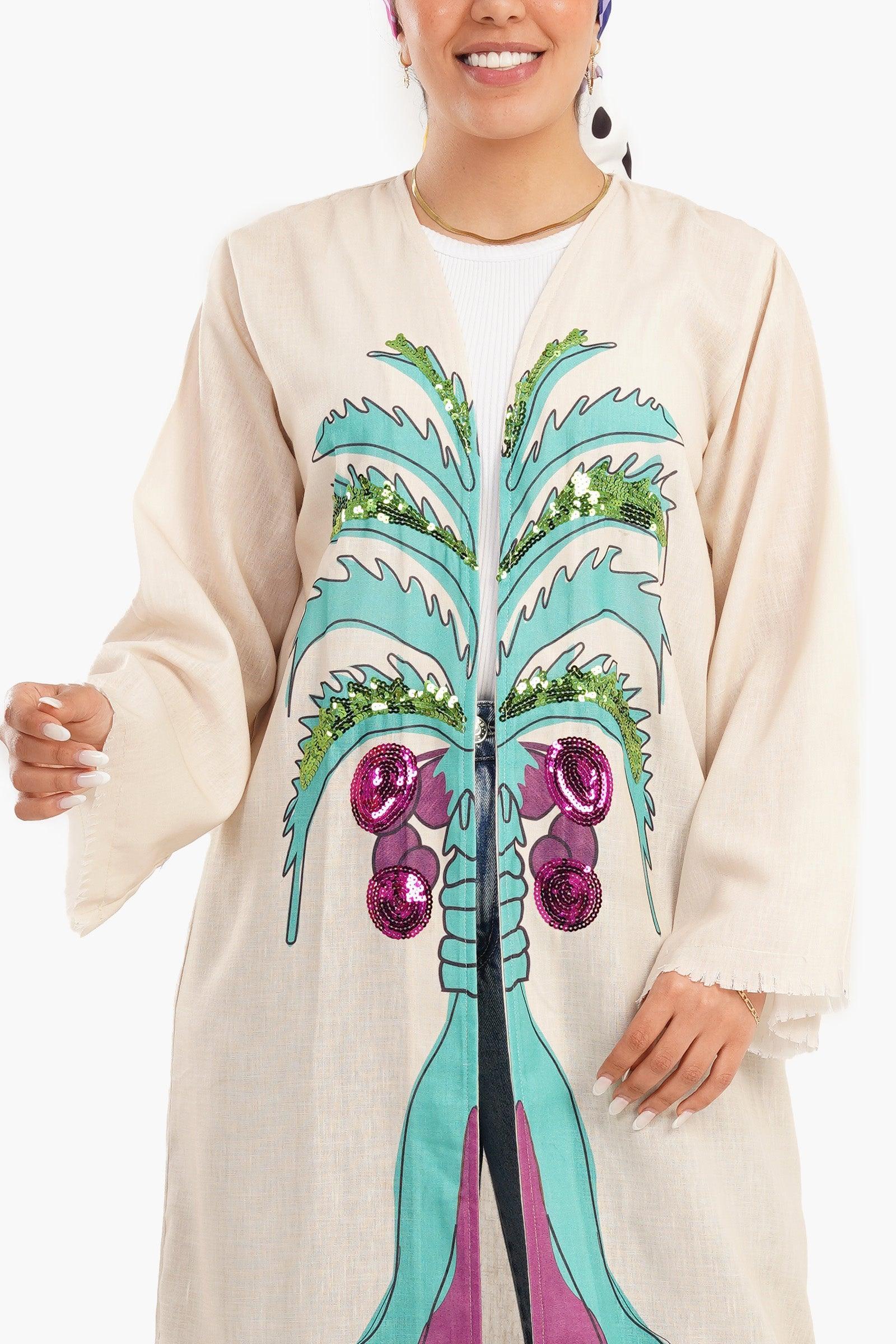 Clue - Front Palm Print Kimono 2