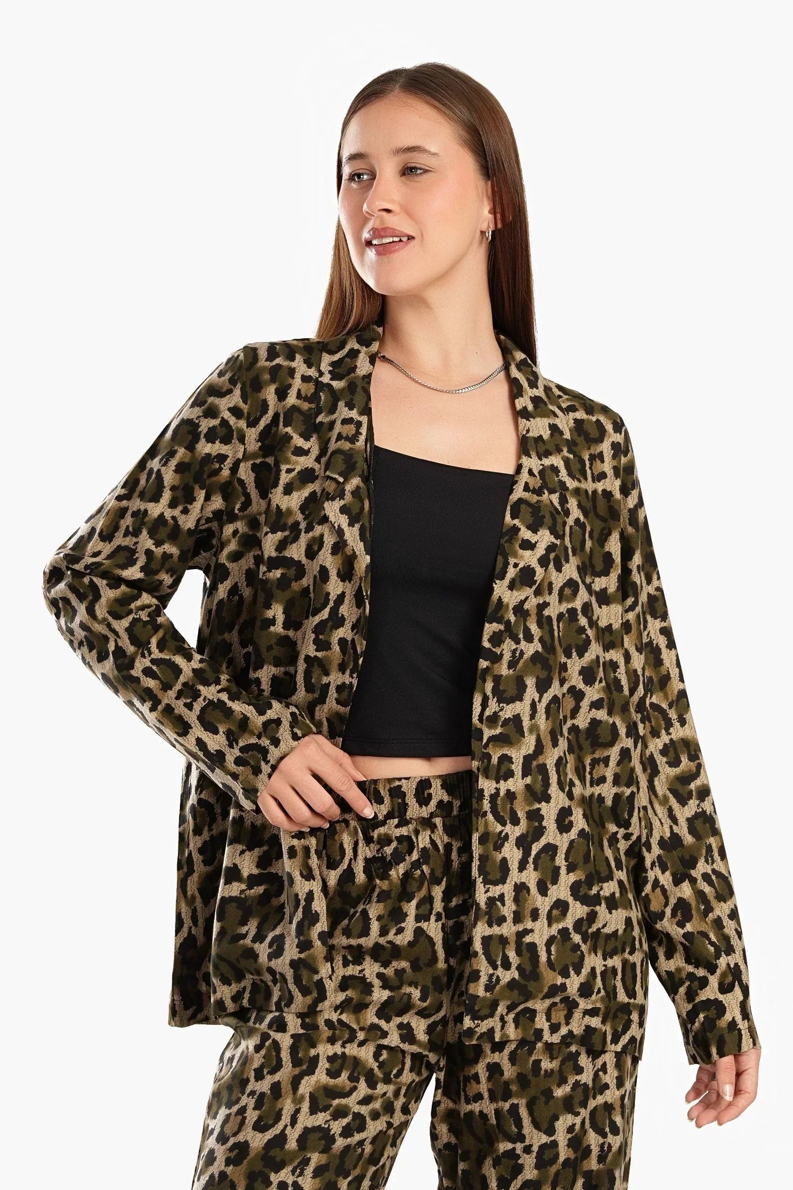Clue - All Over Animal Print Blazer 5