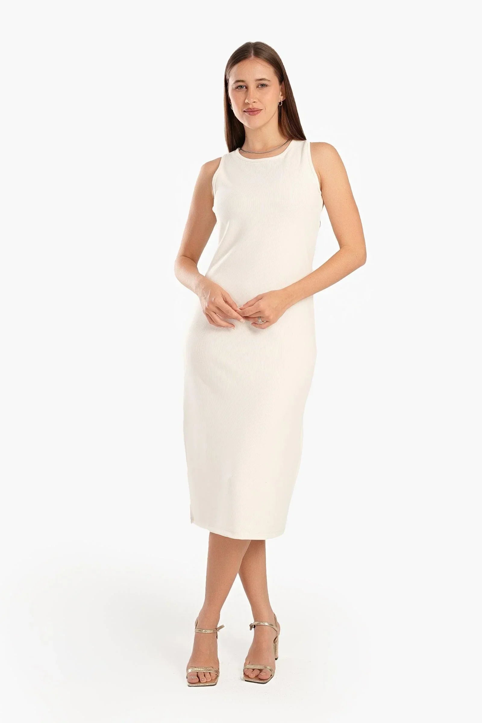 Clue - Below Knee Ribbed Dress 1
