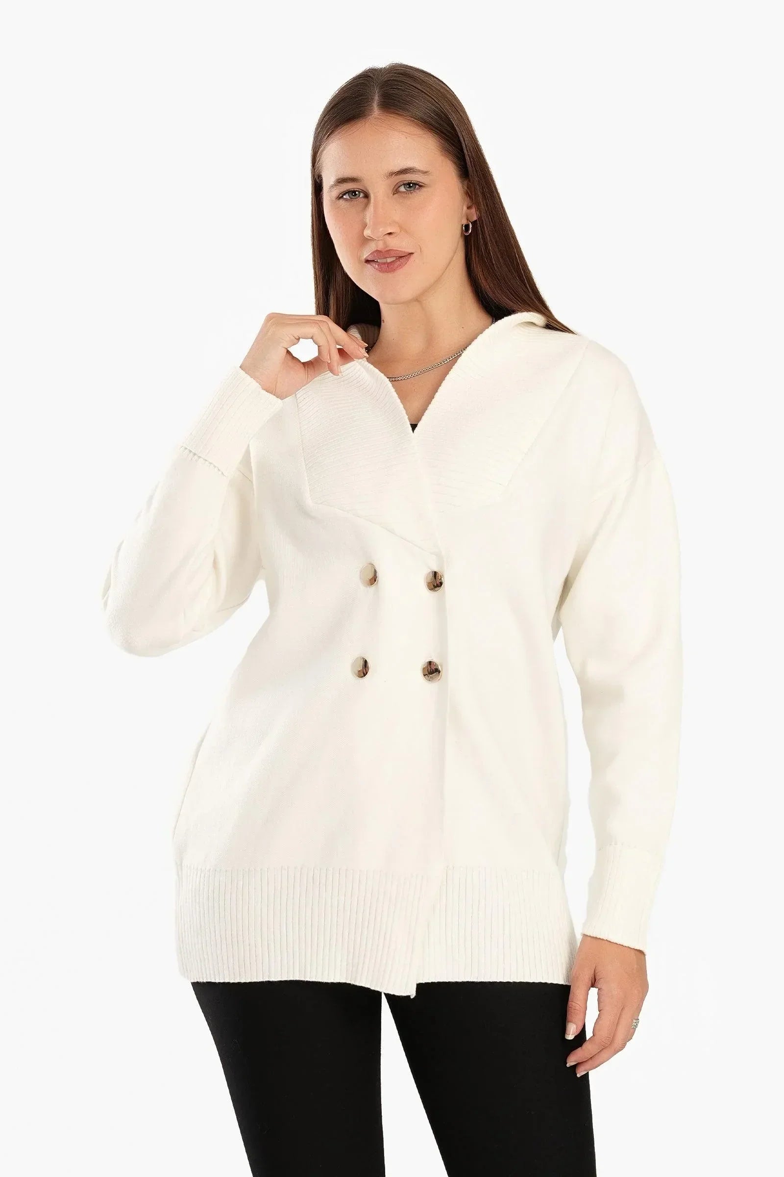 Clue - Double Breasted Chunky Cardigan 1