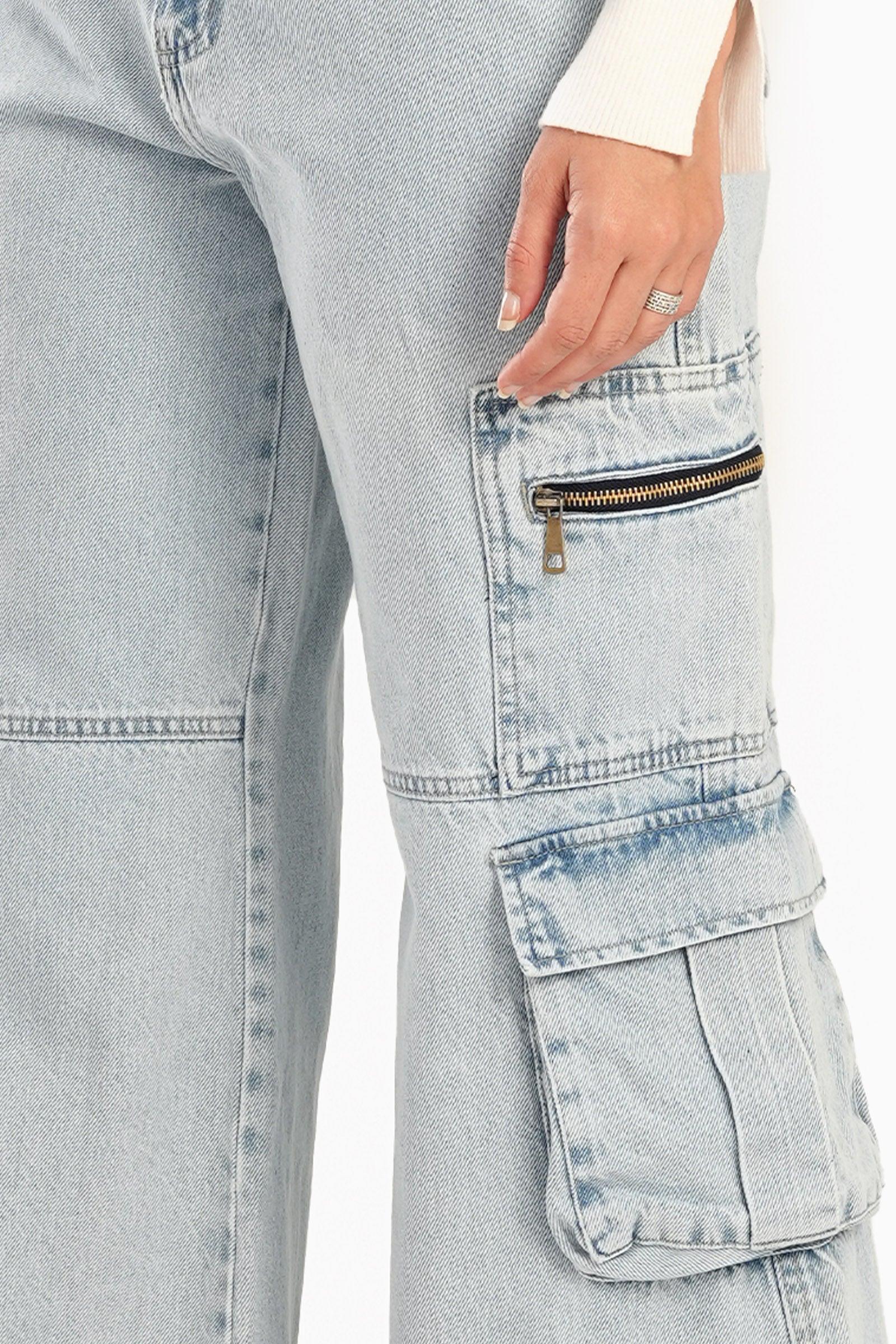 Clue - Vintage Wide-Leg Cargo Jeans 6