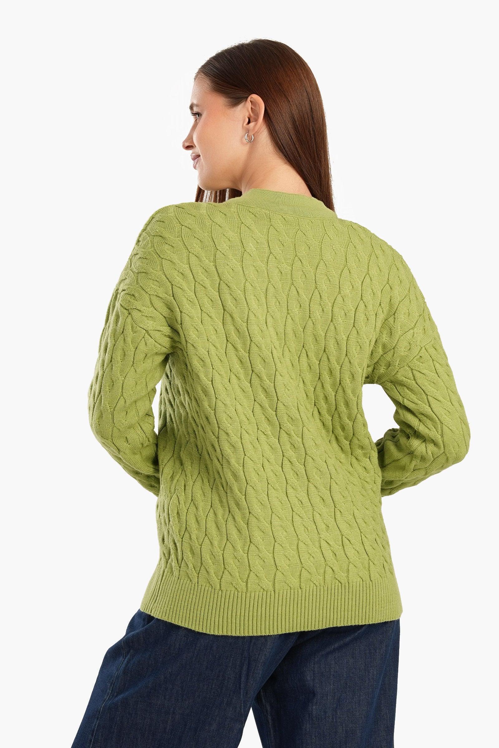 Clue - Wool Cable Knitted Cardigan 3