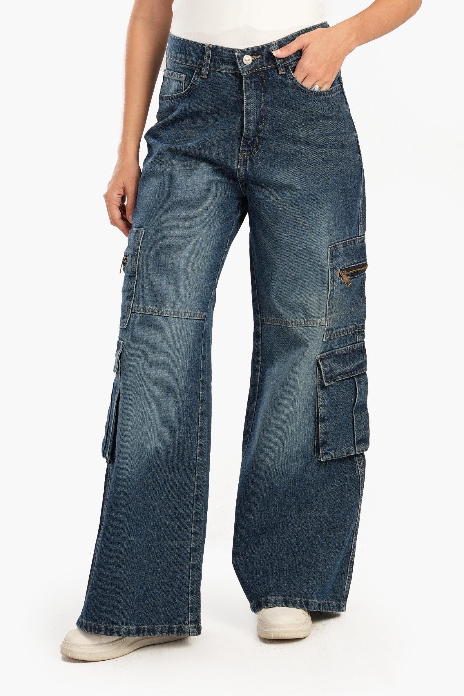 Clue - Vintage Wide-Leg Cargo Jeans 1