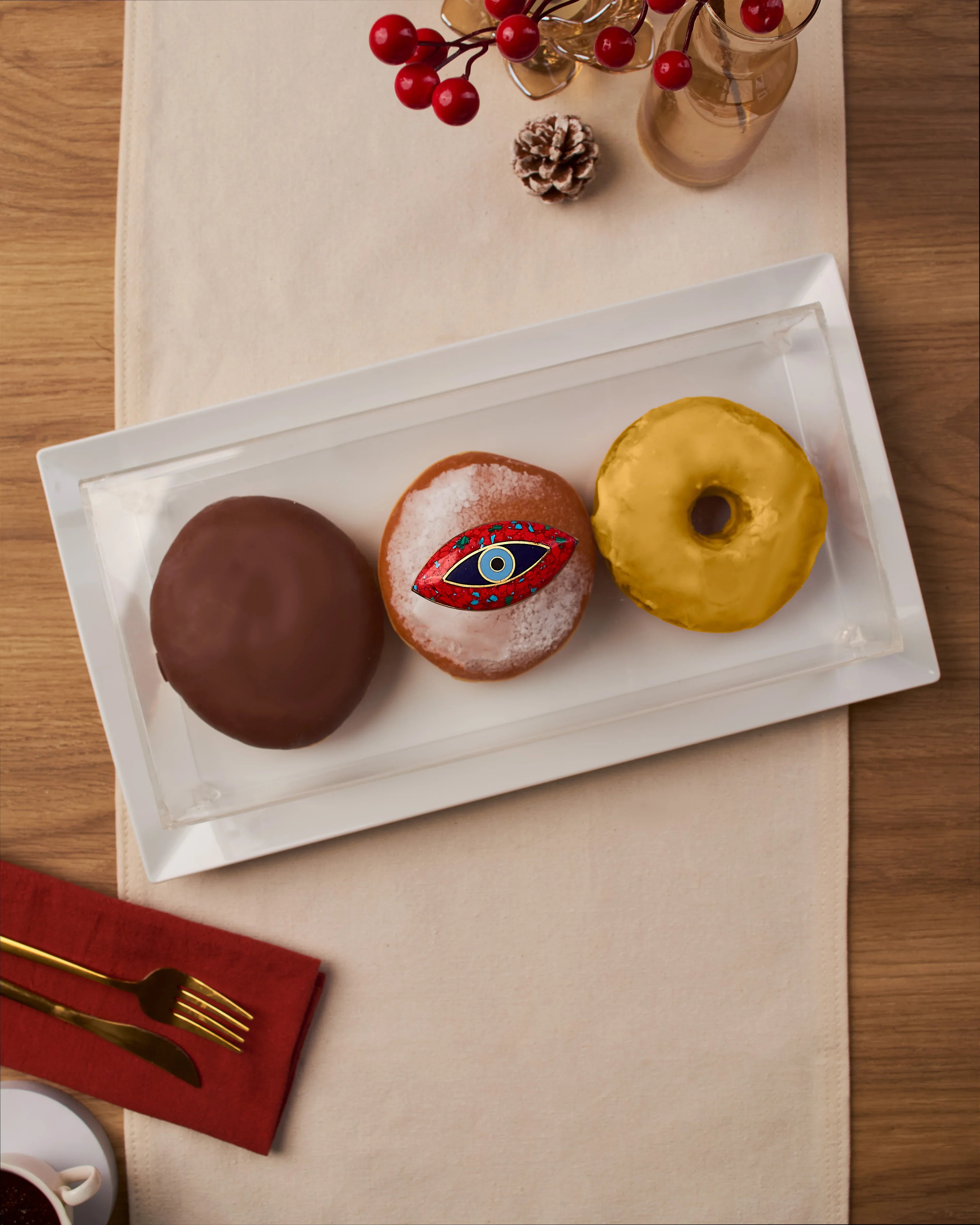 Rechote - Eyeline Rectangular porcelain serving plate 1 1