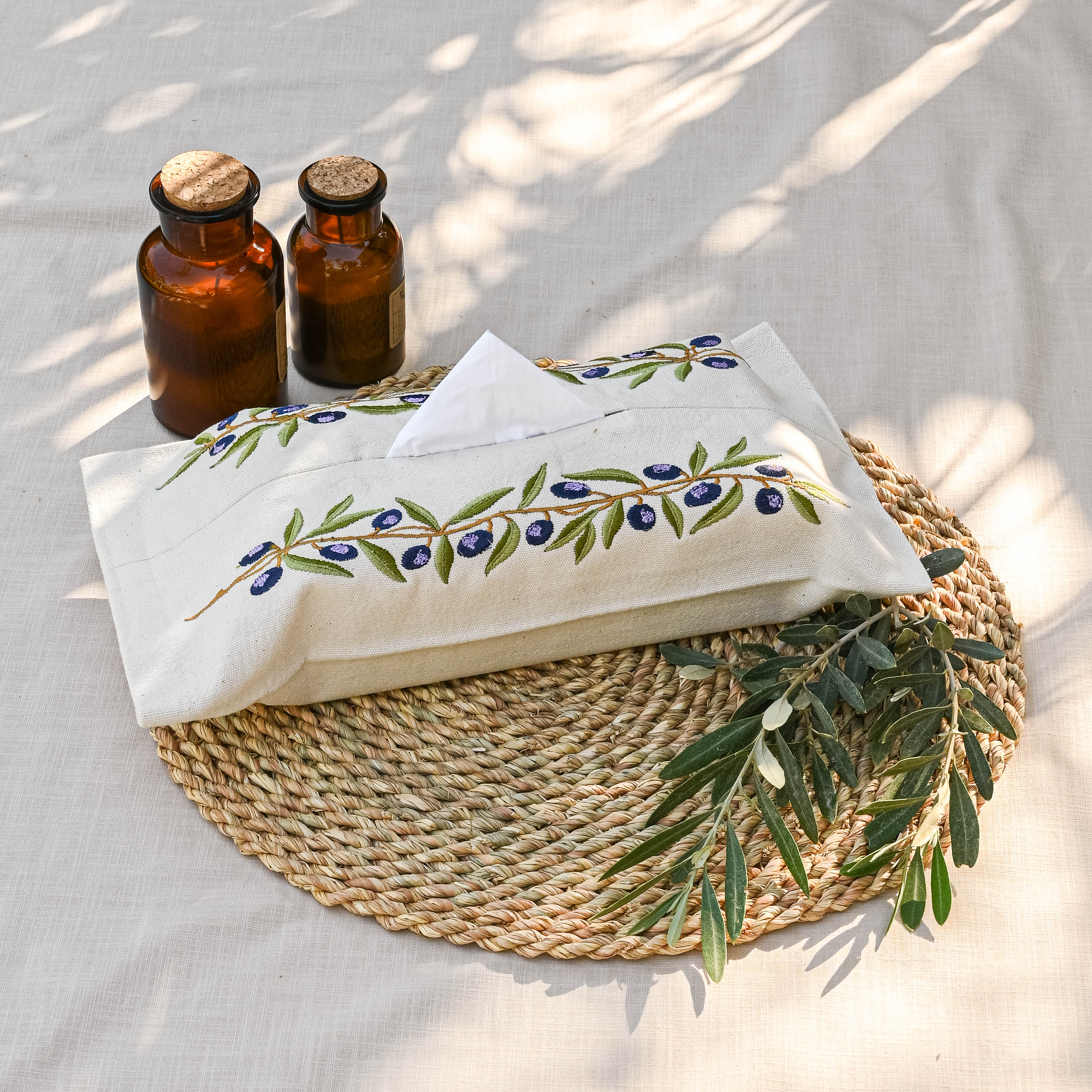 Olive Branch Tissue Box Cover - Ticas 1