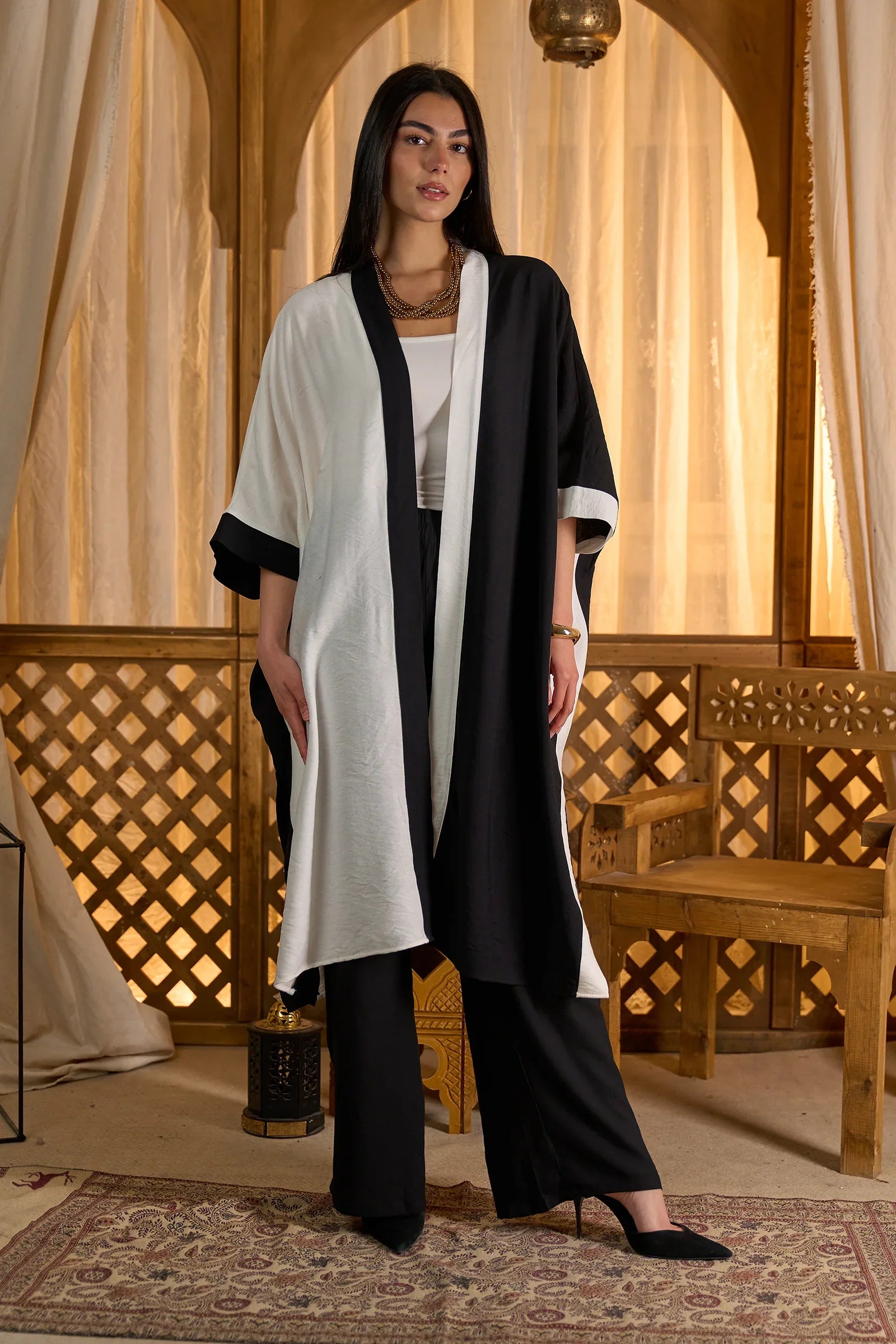 Clue - Dual Tone Flowy Kimono 1