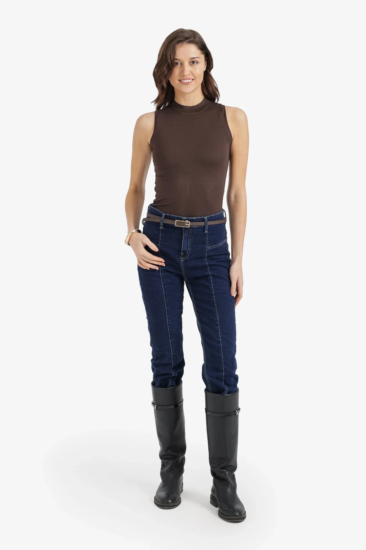 Mock-Neck Crop Top - Clue 11