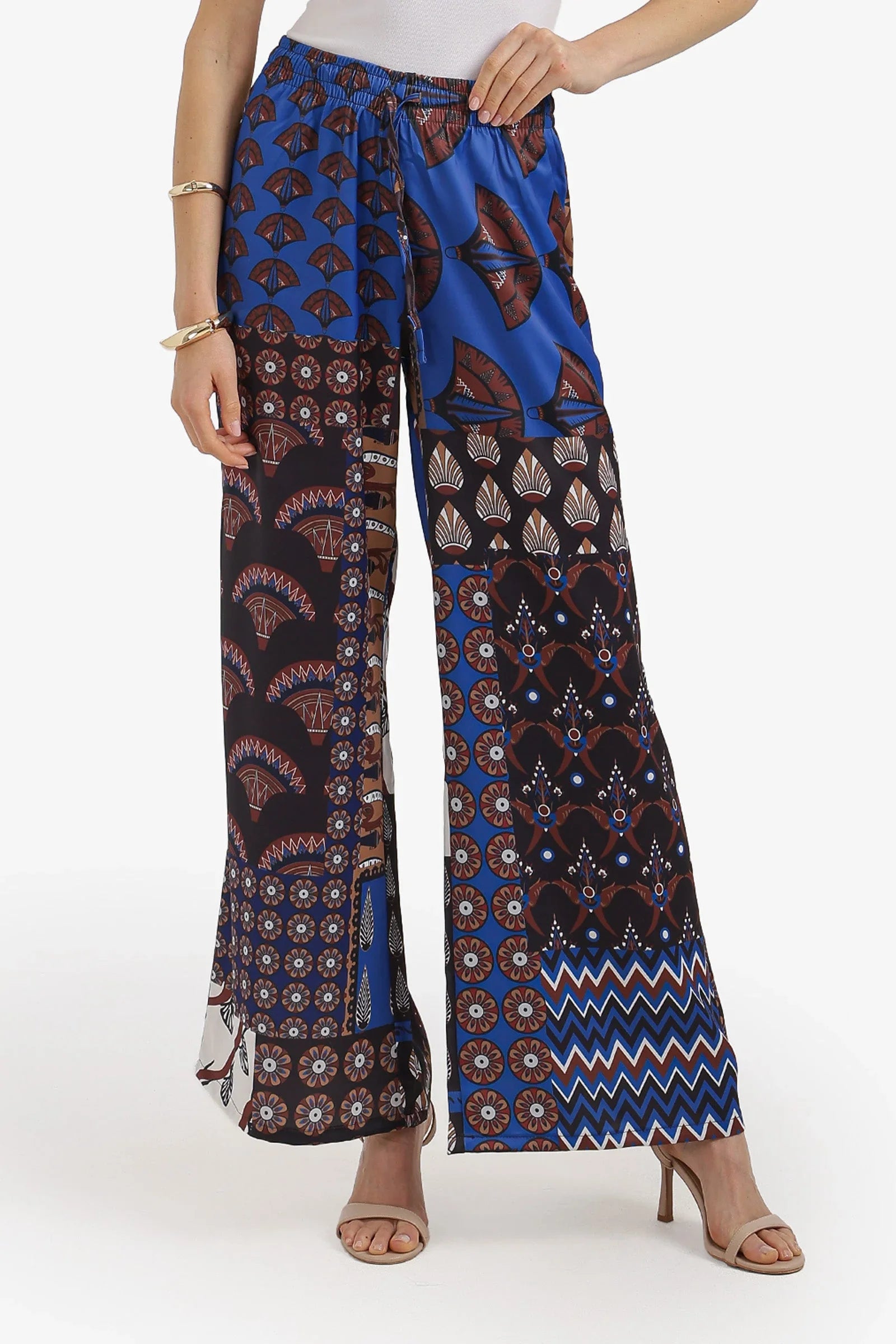 Patchwork Wide-Leg Pants - Carina 3